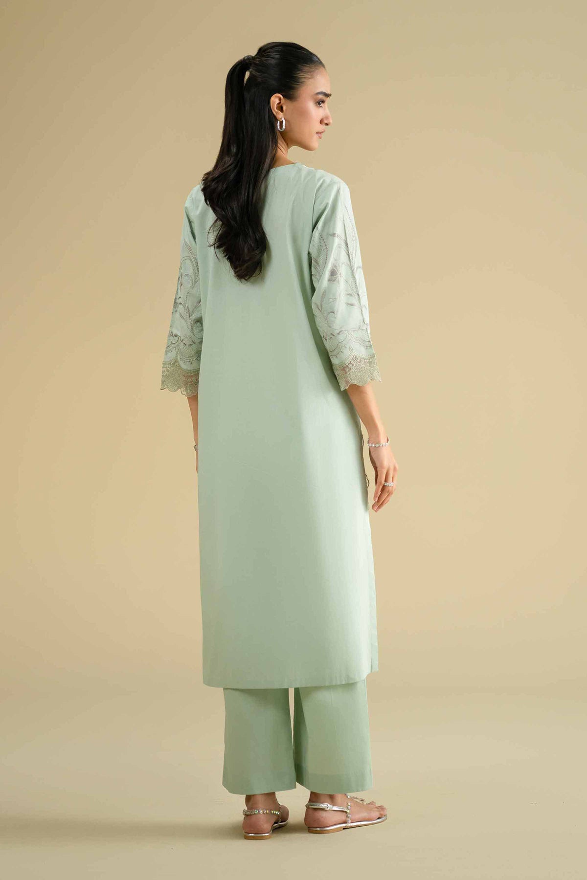 2 Piece - Embroidered Suit - KFE26-47Green Cambric 2PC Embroidered Nishat Australia