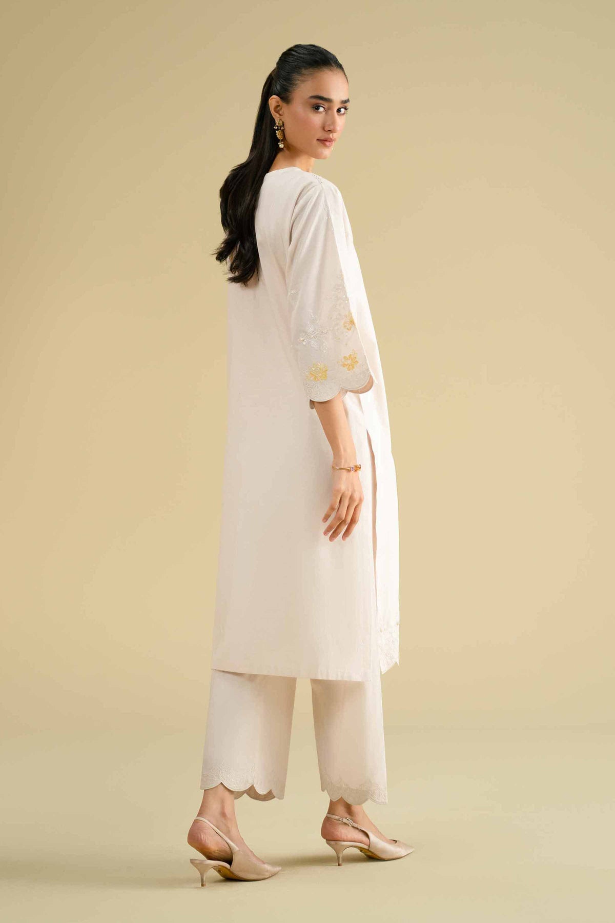 2 Piece - Embroidered Suit - KFE26-50Grey Cambric 2PC Embroidered Nishat Australia
