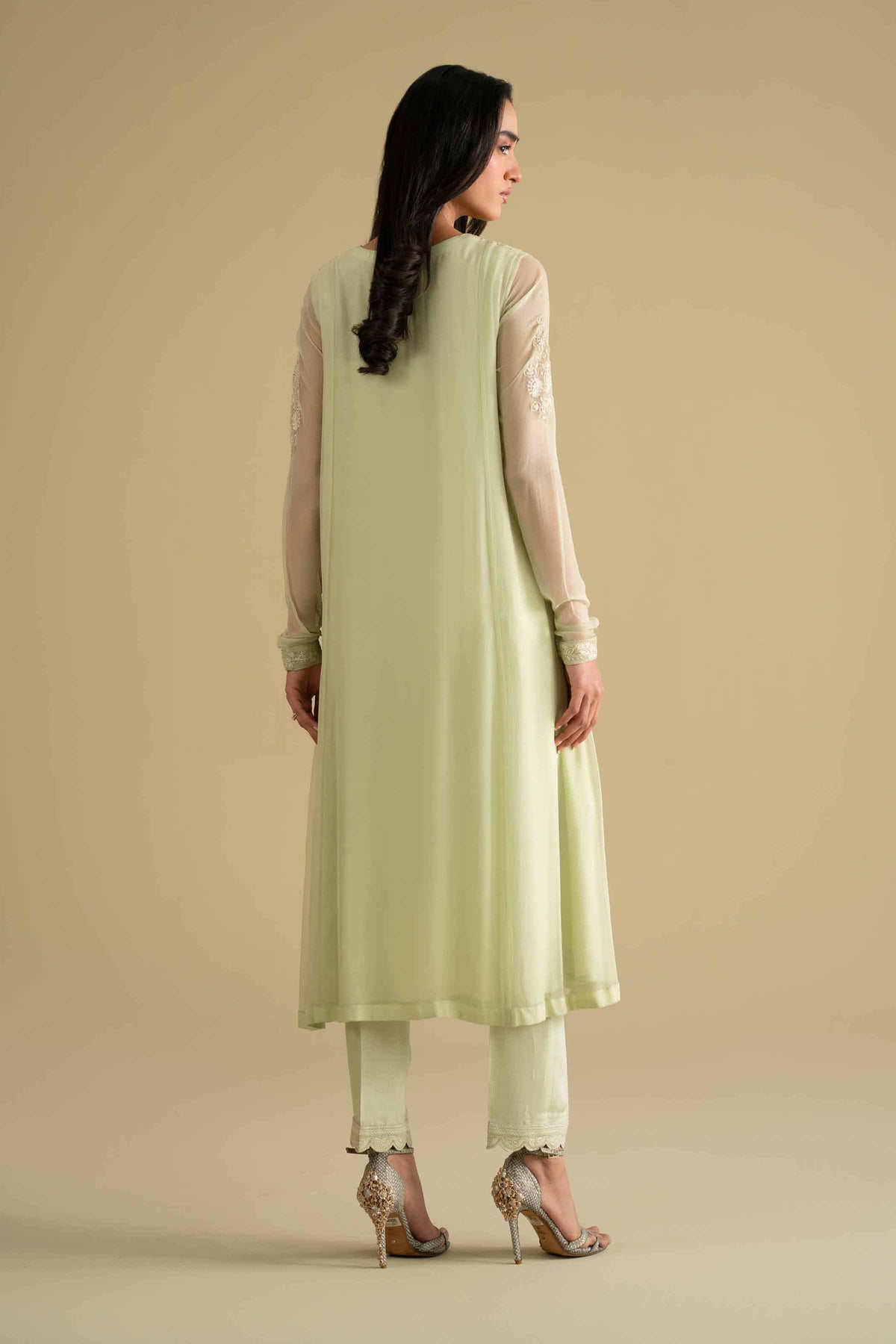 2 Piece - Embroidered Suit - KFE26-60Green Chiffon 2PC Embroidered Nishat Australia