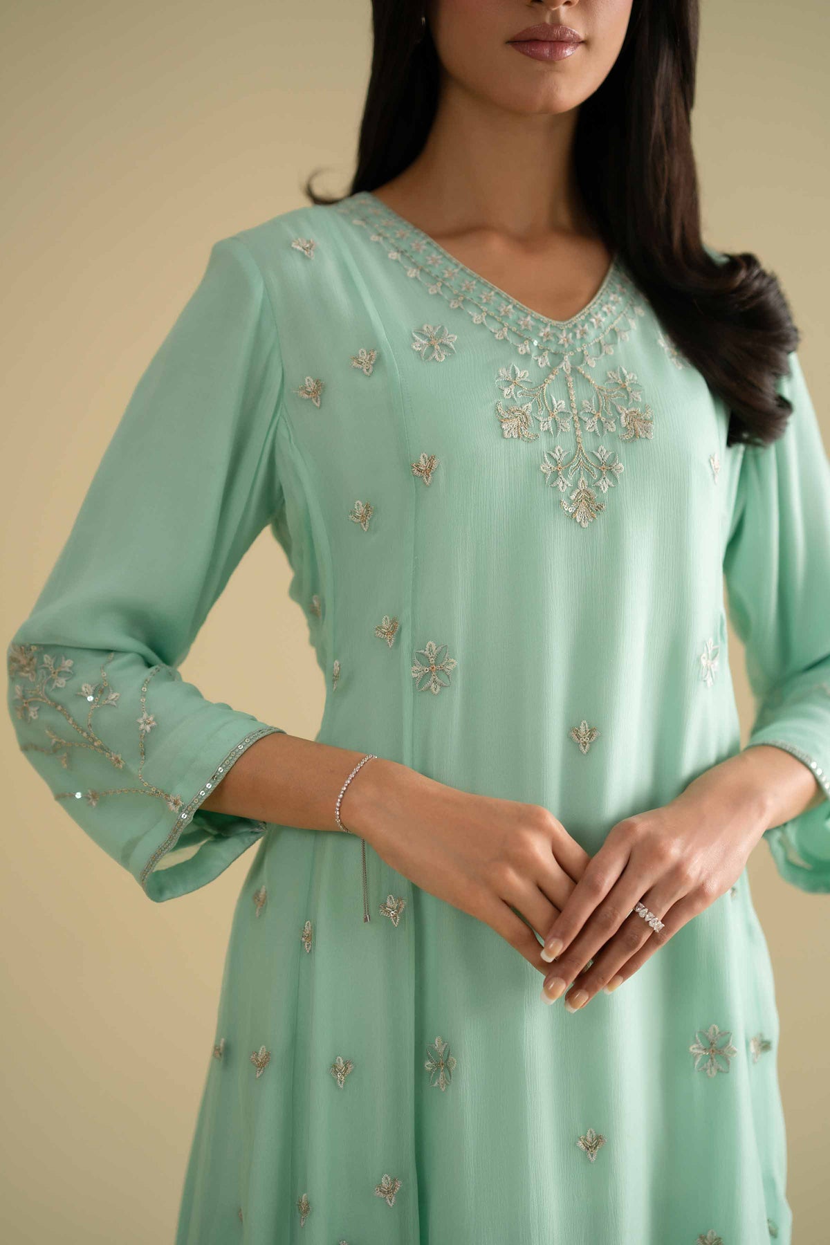 2 Piece - Embroidered Suit - KFE26-61Blue Chiffon 2PC Embroidered Nishat Australia