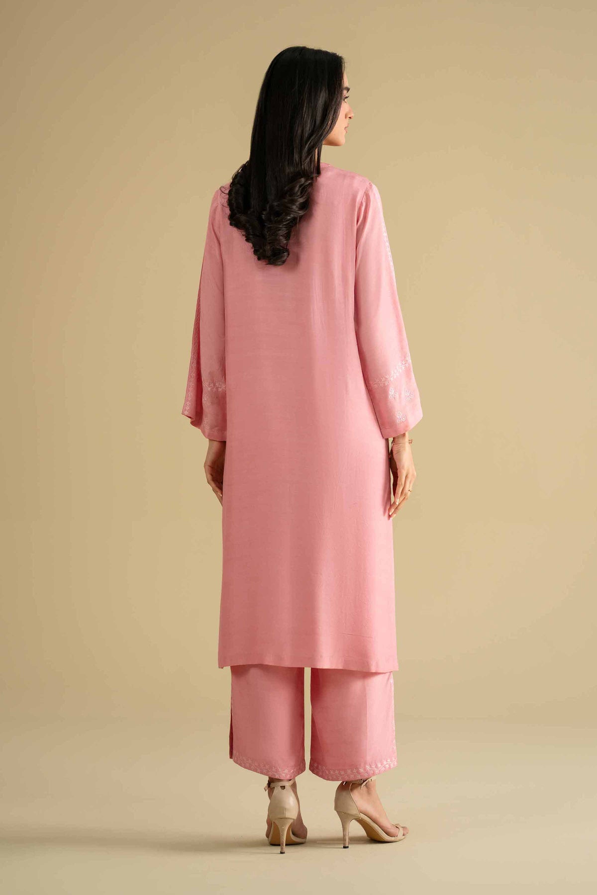 2 Piece - Embroidered Suit - KFE26-69Pink Silk 2PC Embroidered Nishat Australia