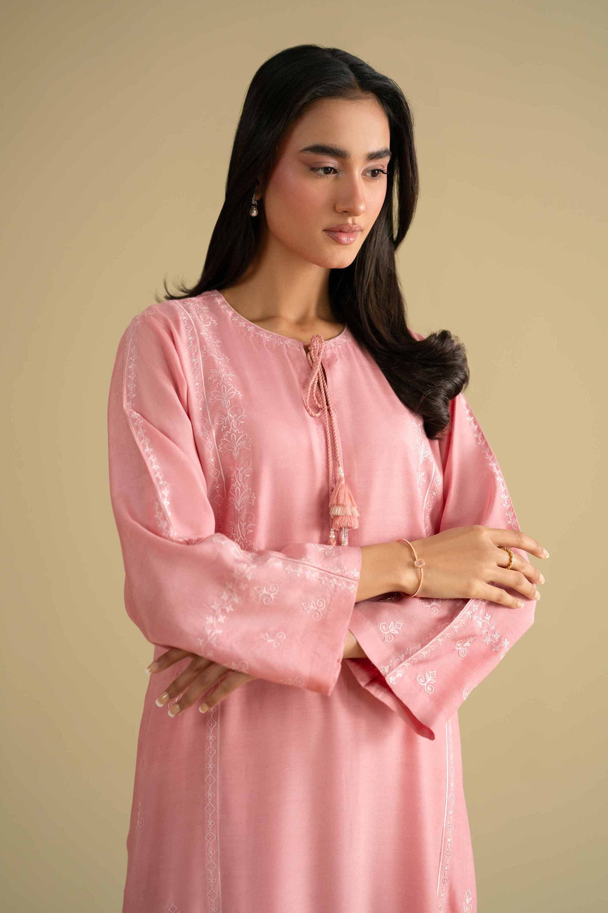 2 Piece - Embroidered Suit - KFE26-69Pink Silk 2PC Embroidered Nishat Australia