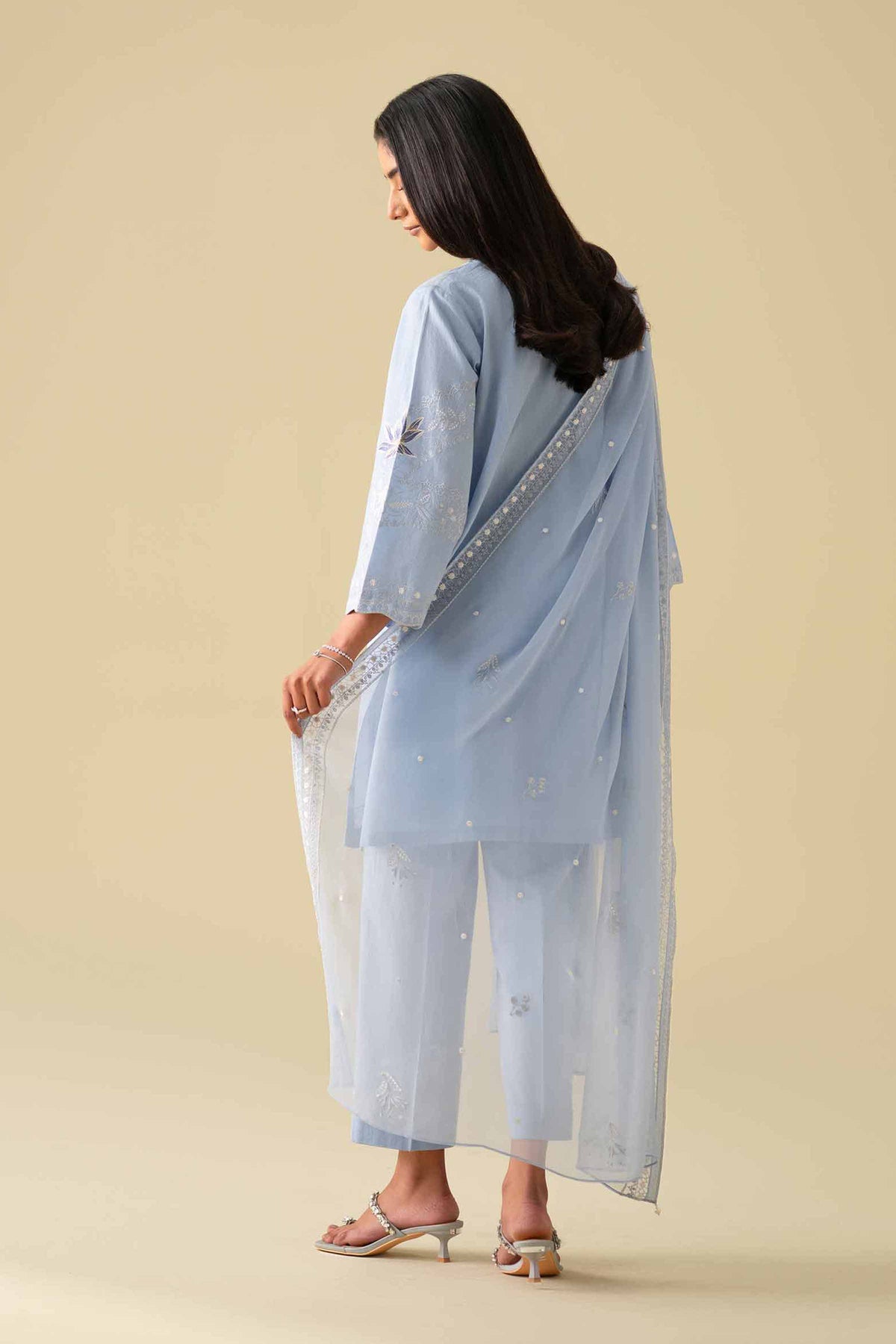 3 Piece - Embroidered Suit - KFE26-85Blue Cambric 3PC Embroidered Nishat Australia