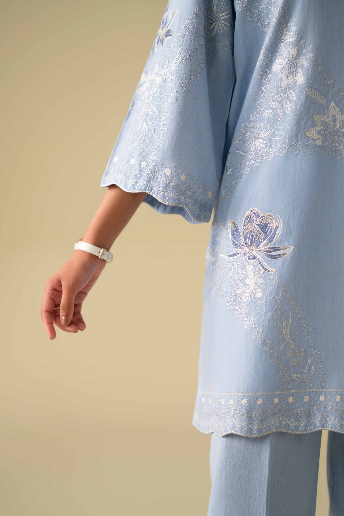 3 Piece - Embroidered Suit - KFE26-85Blue Cambric 3PC Embroidered Nishat Australia