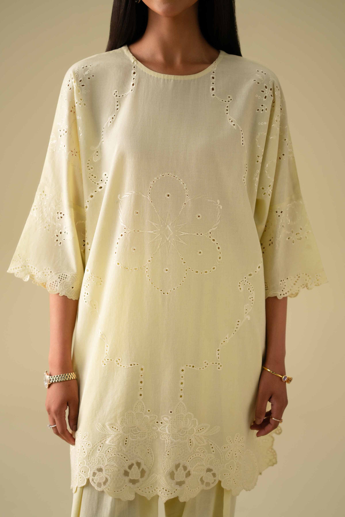 2 Piece - Embroidered Suit - KFE26-92Yellow Yarn Dyed 2PC Embroidered Nishat Australia