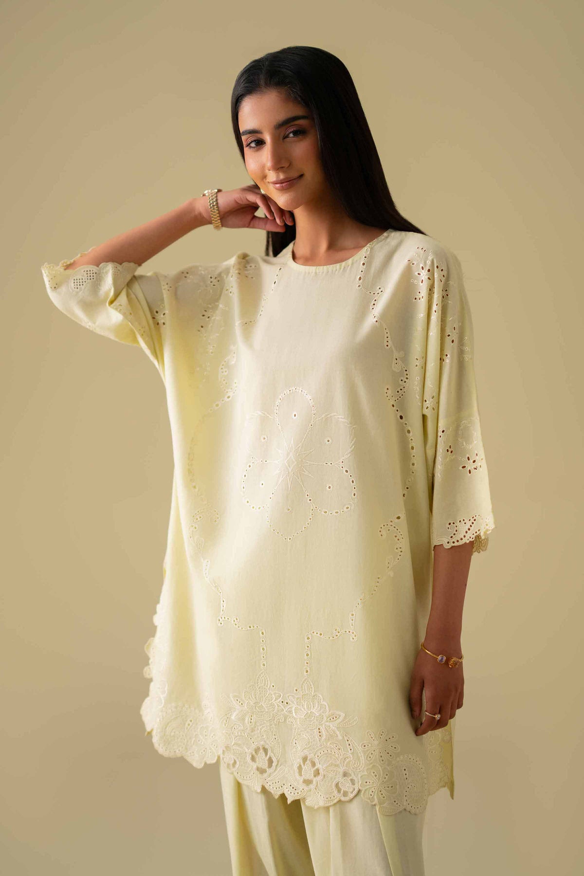 2 Piece - Embroidered Suit - KFE26-92Yellow Yarn Dyed 2PC Embroidered Nishat Australia
