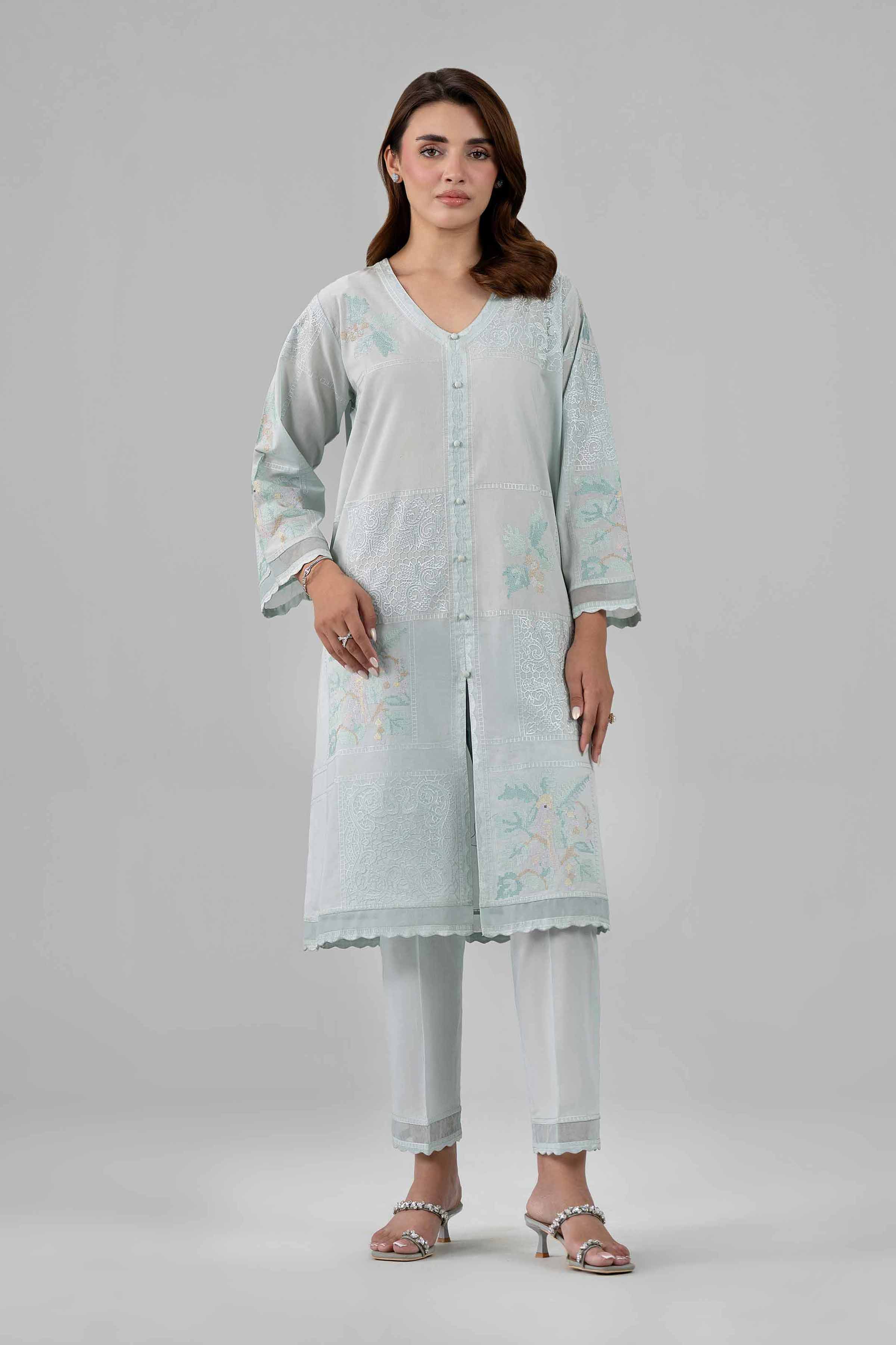 2 Piece - Embroidered Suit - KFS26-21 Blue Cambric 2PC Embroidered Nishat Australia