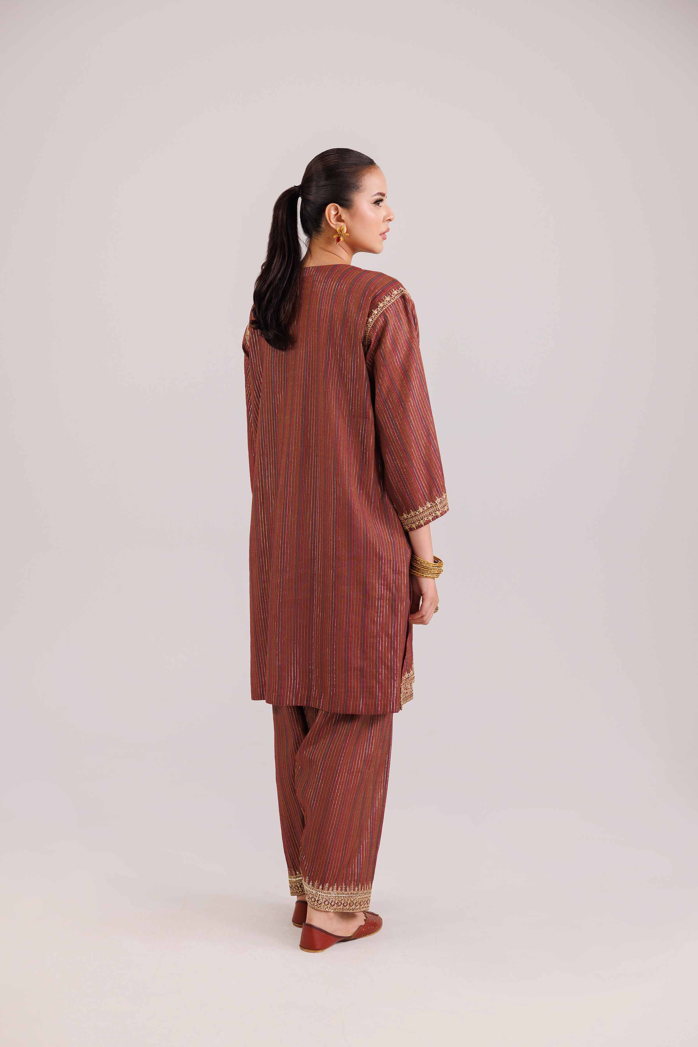 2 Piece - Embroidered Suit - KFW25-139 READY TO WEAR - LUXURY Multi Yarn Dyed 2PC Embroidered