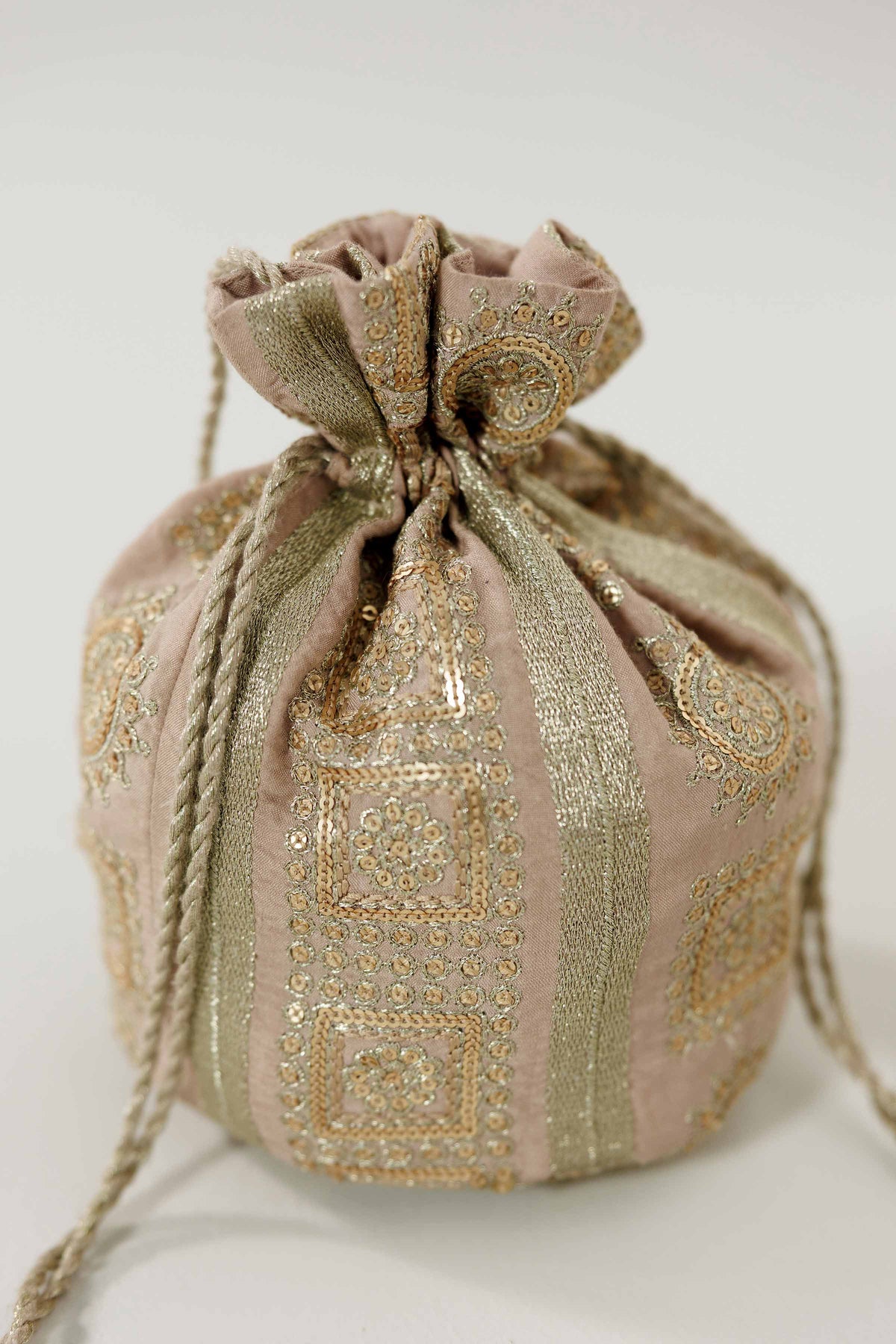 Embroidered Pouch - KFW25-152 Beige Silk 1PC Embroidered Nishat Australia