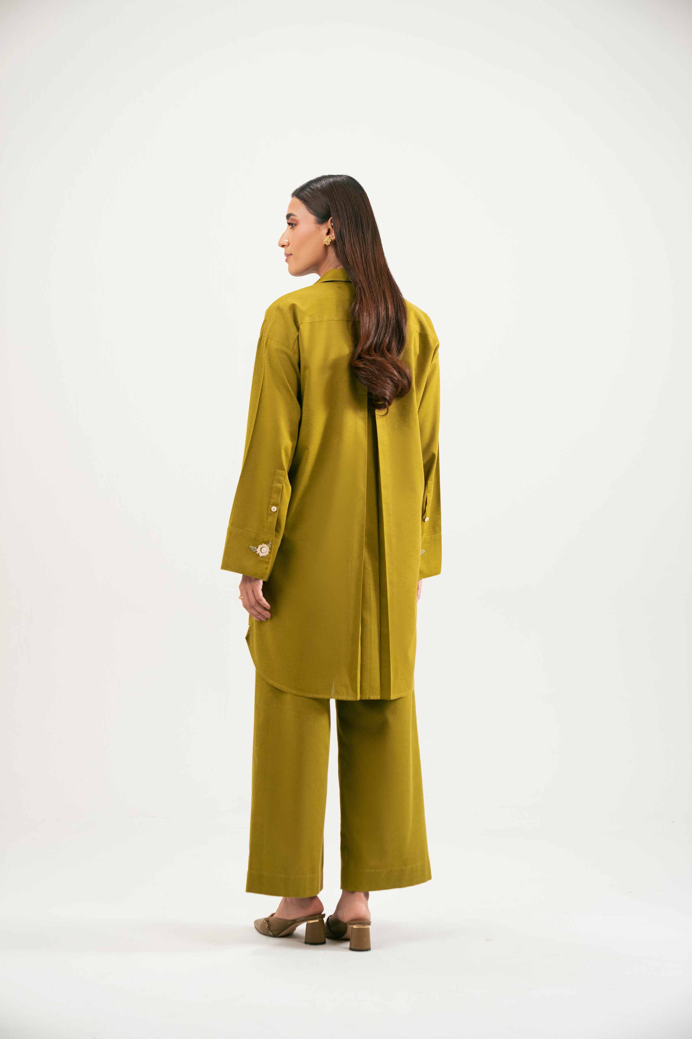 2 Piece - Basic Suit - KFW25-226 READY TO WEAR - LUXURY Green Karandi 2PC Solids