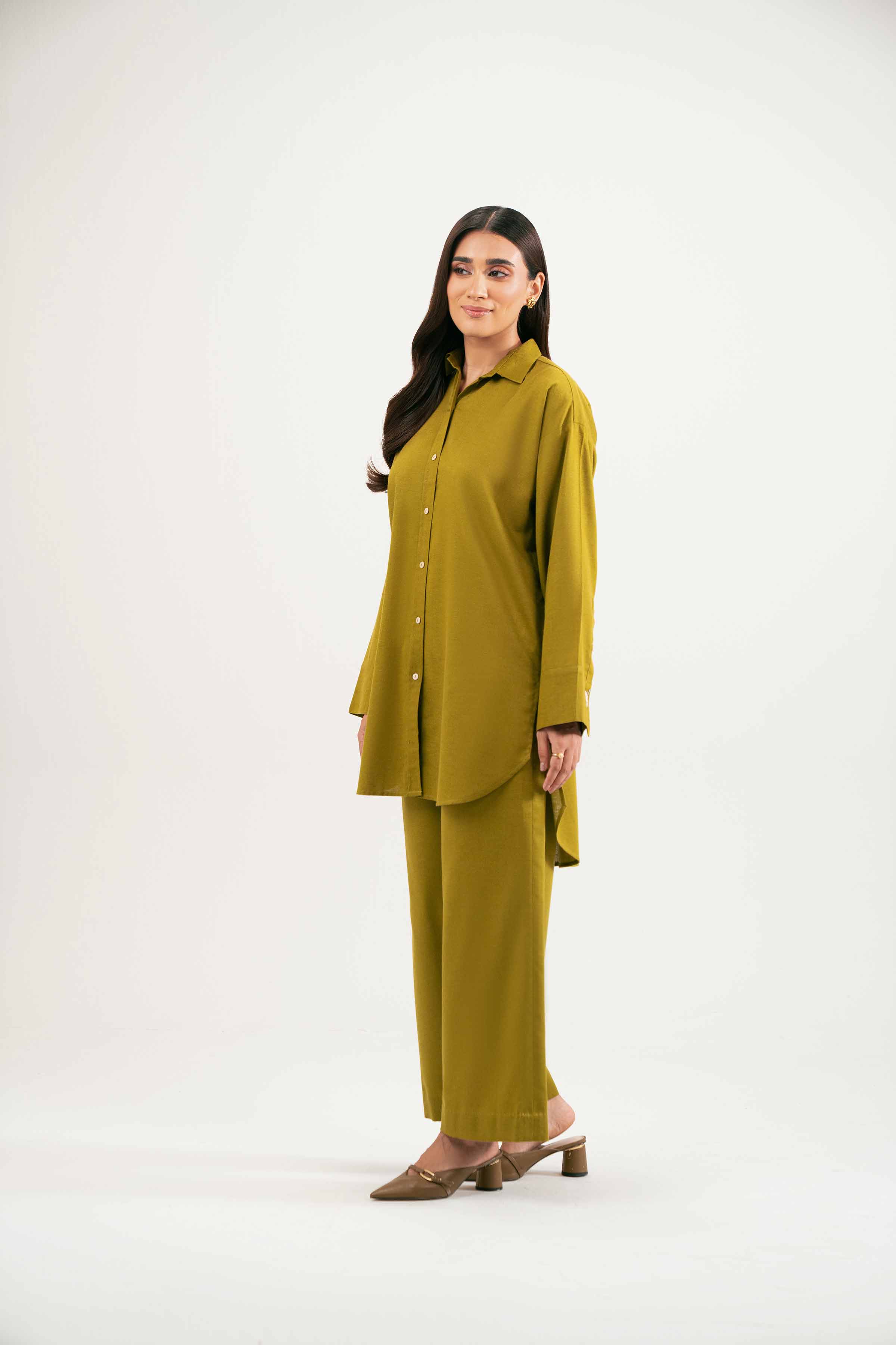 2 Piece - Basic Suit - KFW25-226 READY TO WEAR - LUXURY Green Karandi 2PC Solids