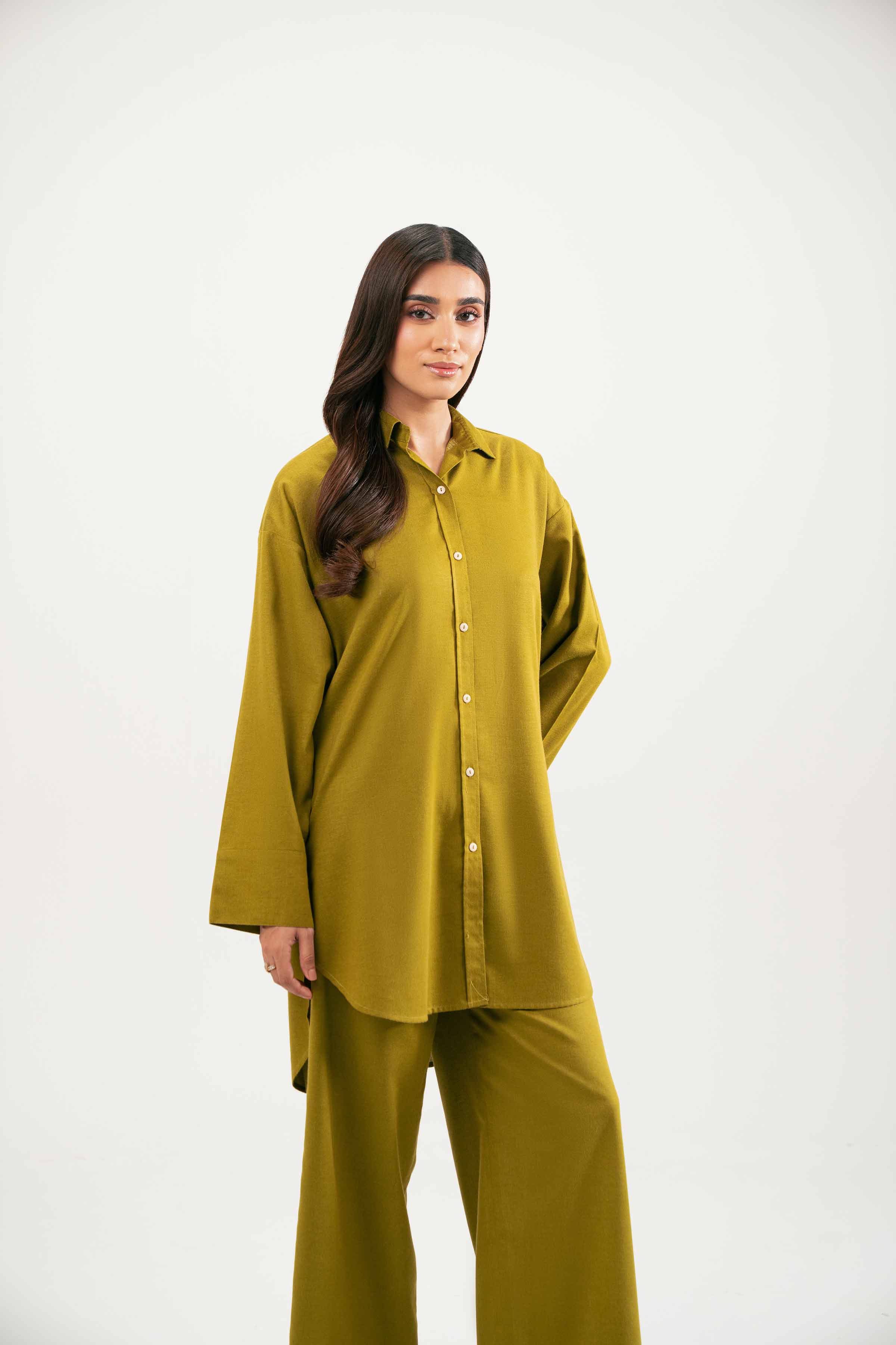 2 Piece - Basic Suit - KFW25-226 READY TO WEAR - LUXURY Green Karandi 2PC Solids