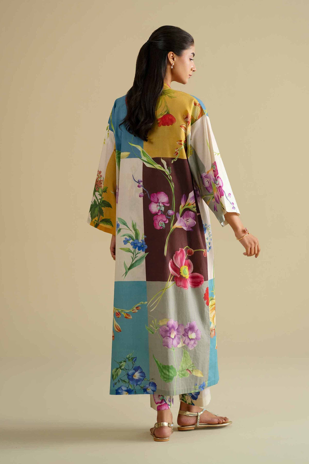 3 Piece - Printed Loungewear - KLS26-01Multi Cambric 3PC Printed Nishat Australia