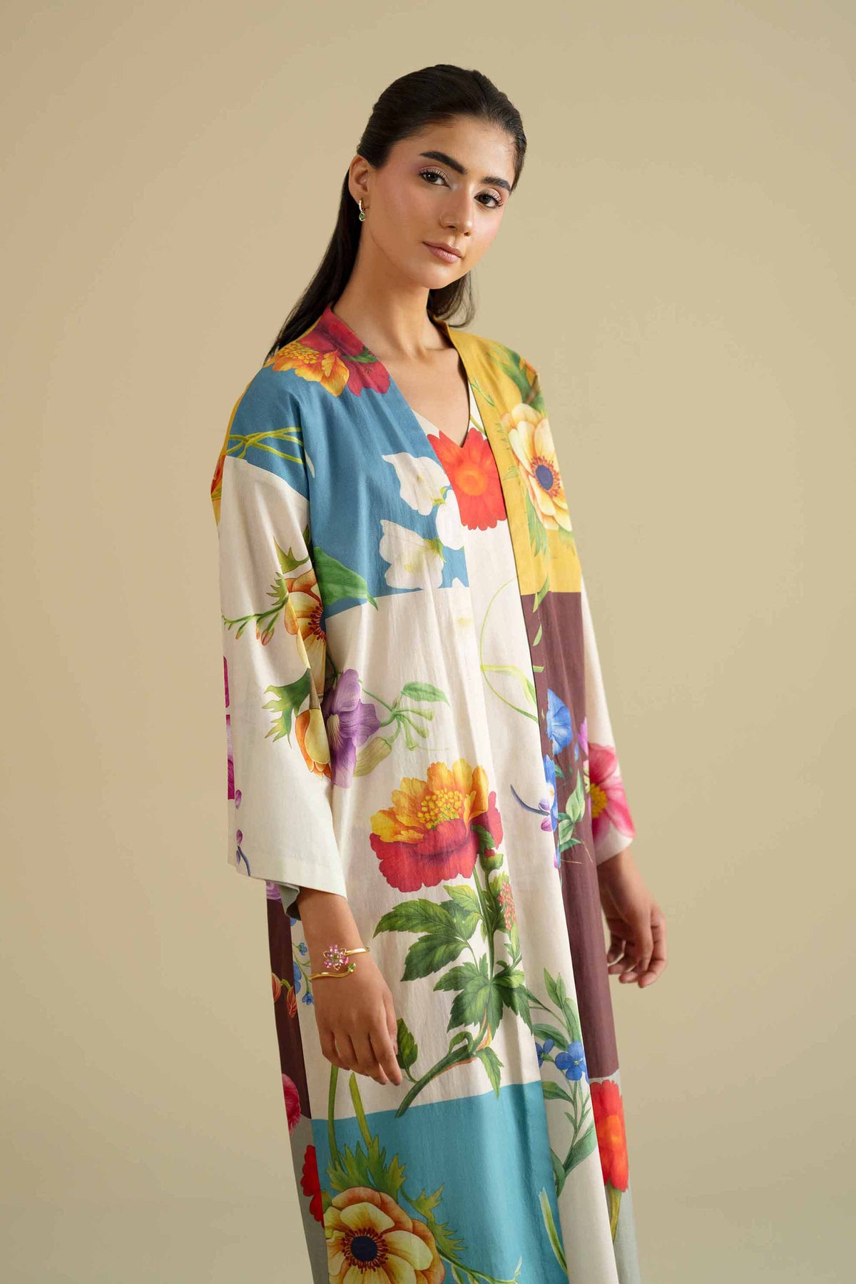 3 Piece - Printed Loungewear - KLS26-01Multi Cambric 3PC Printed Nishat Australia