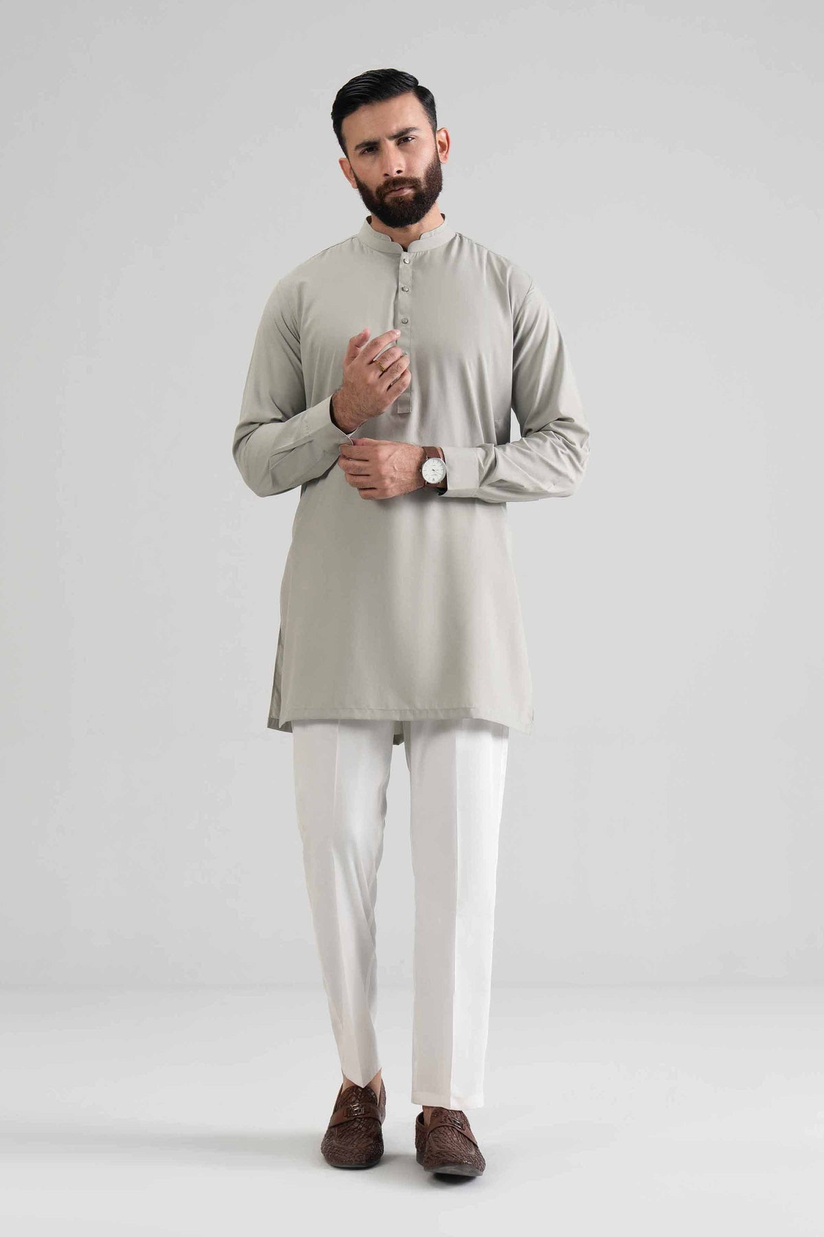 Solid Kurta - NQ26-010 Green Wash & Wear 1PC Solids Nishat Australia