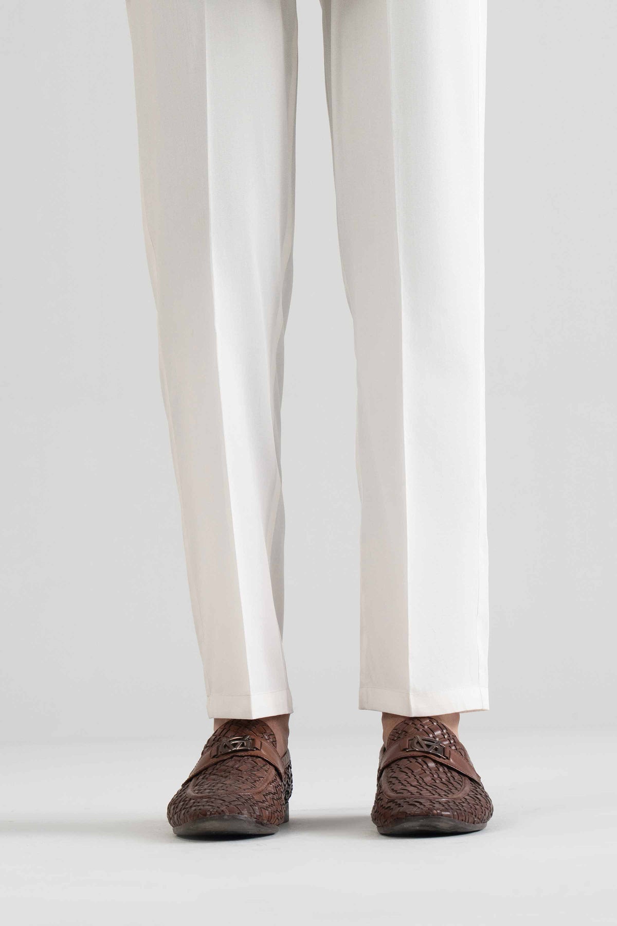 Solid Trouser - NQ26-027 White Cotton 1PC Solids Nishat Australia