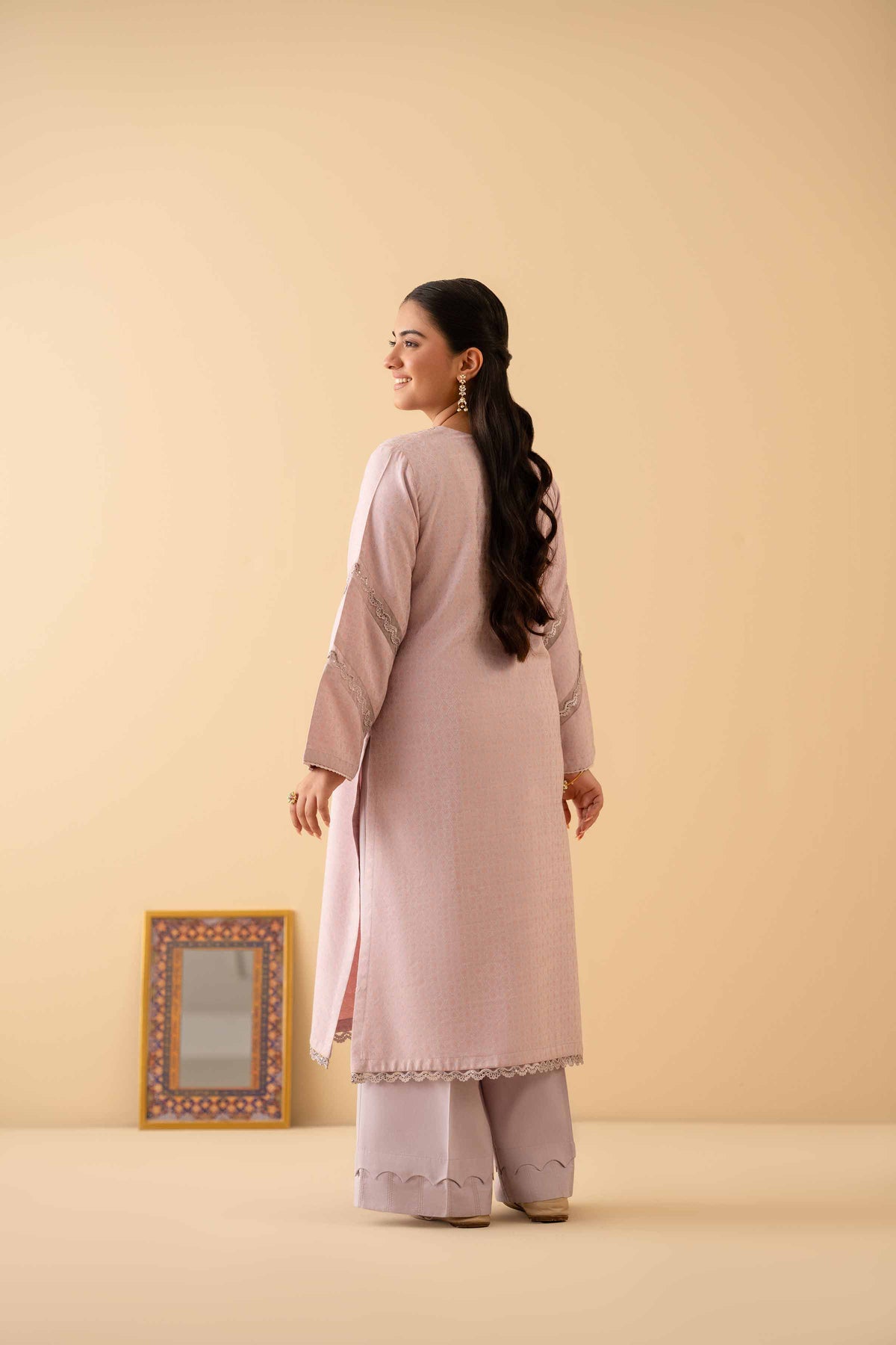 2 Piece - Basic Suit - PE25-111 Purple Jacquard 2PC Solids Nishat Australia