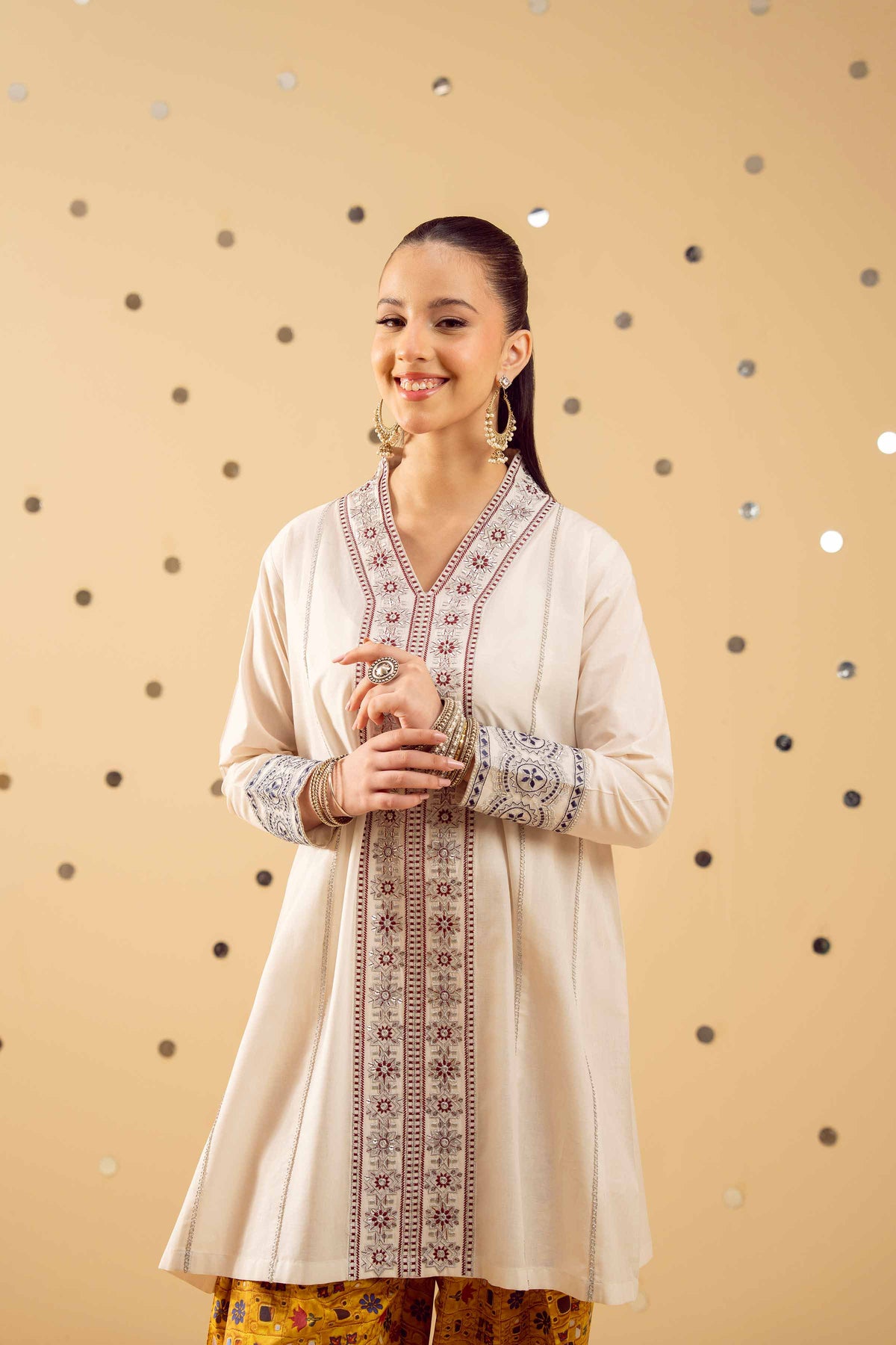 2 Piece - Printed Embroidered Suit - PE25-521 White Lawn 2PC Embroidered Nishat Australia