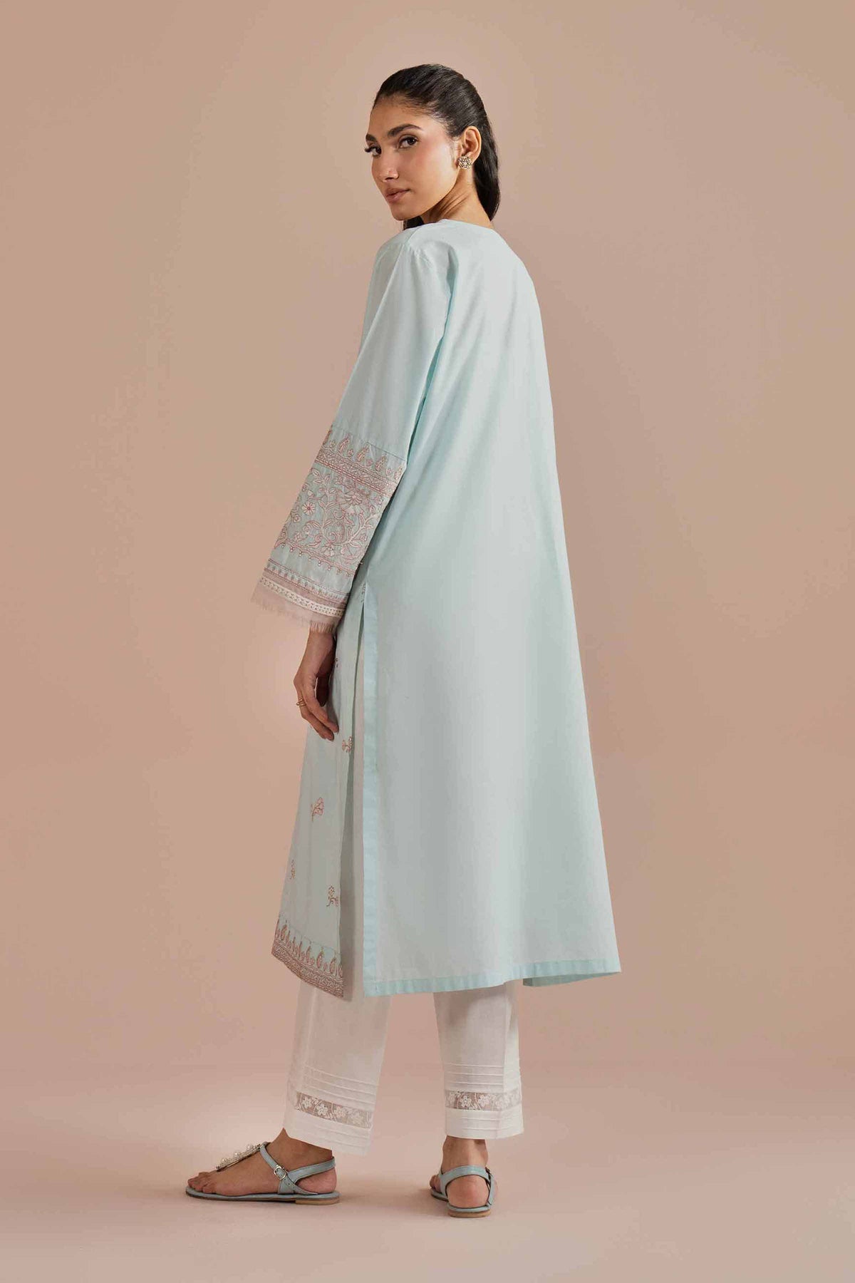 Embroidered Shirt - PE26-04 Blue Cambric 1PC  Embroidered Nishat Australia