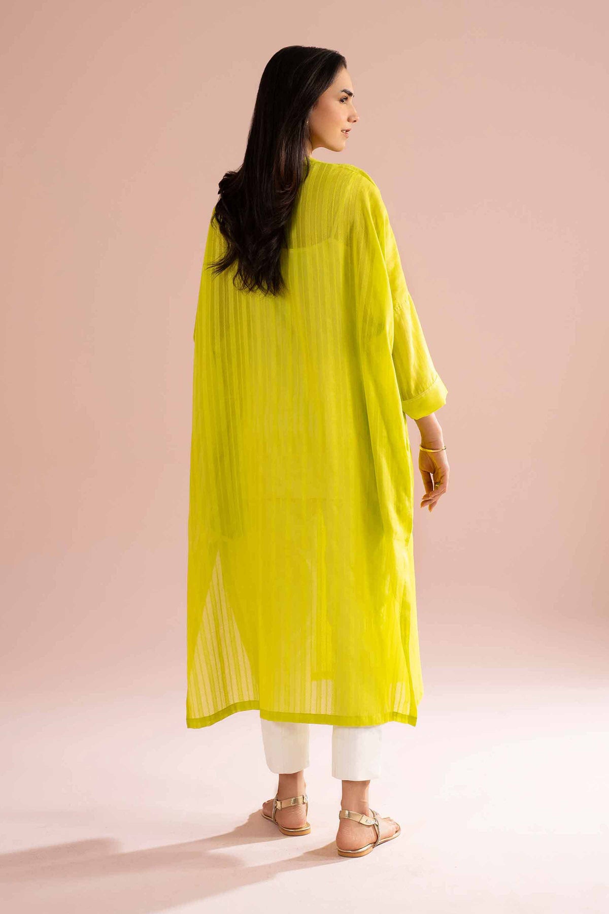 Embroidered Shirt - PE26-06 Green Dobby 1PC Embroidered Nishat Australia