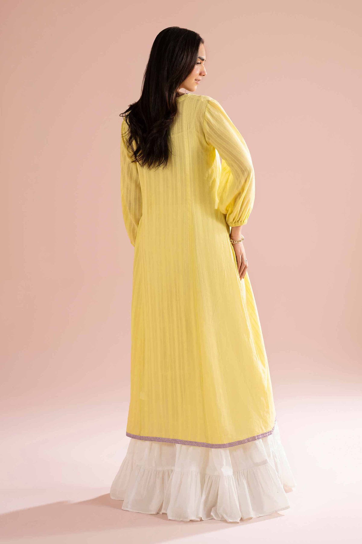 Embroidered Dress - PE26-10 Yellow Dobby 1PC Embroidered Nishat Australia
