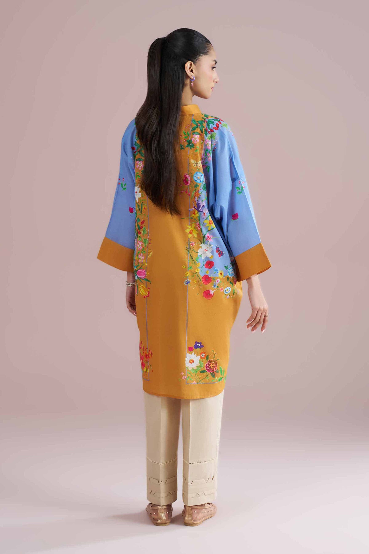 Printed Tunic - PE26-101 Yellow Lawn 1PC Printed Nishat Australia