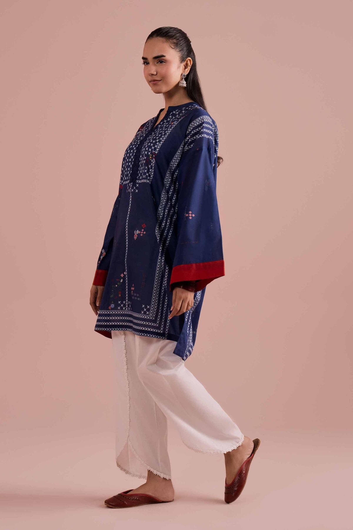 Printed Tunic - PE26-102 Blue Lawn 1PC Printed Nishat Australia
