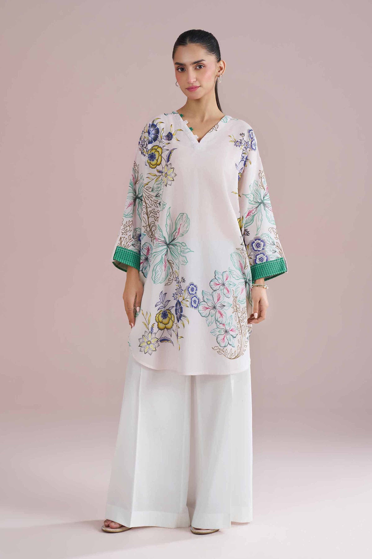 Printed Tunic - PE26-104 Grey Lawn 1PC Printed Nishat Australia