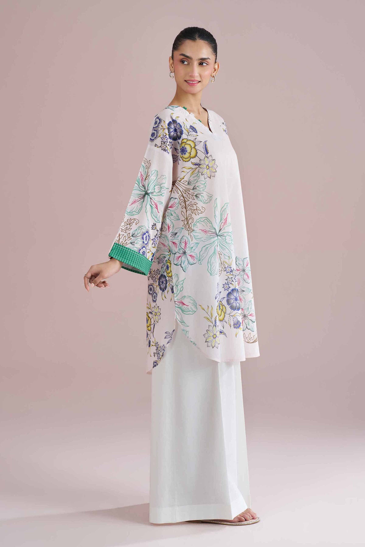 Printed Tunic - PE26-104 Grey Lawn 1PC Printed Nishat Australia
