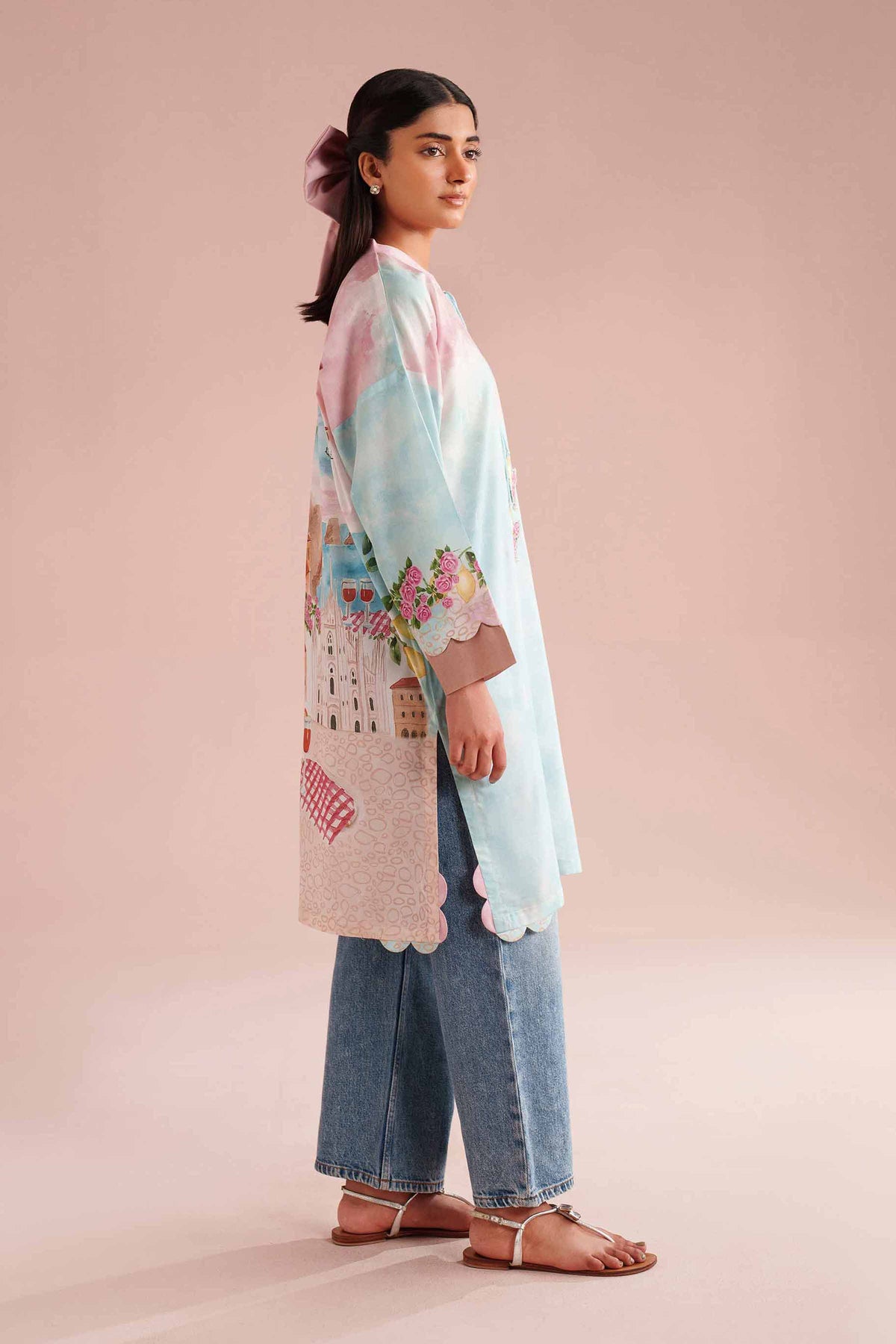 Printed Shirt - PE26-108 Blue Lawn 1PC Printed Nishat Australia