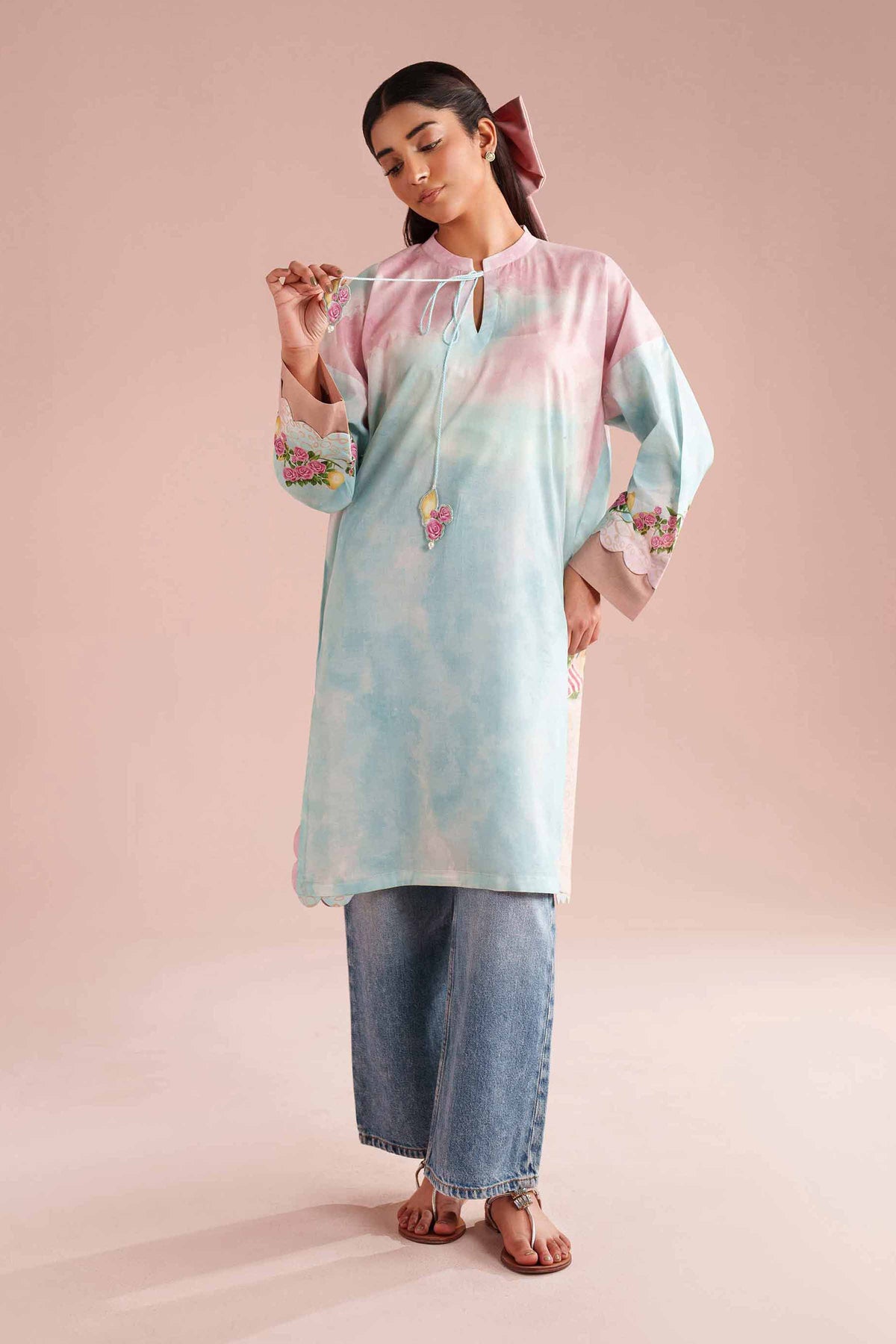 Printed Shirt - PE26-108 Blue Lawn 1PC Printed Nishat Australia