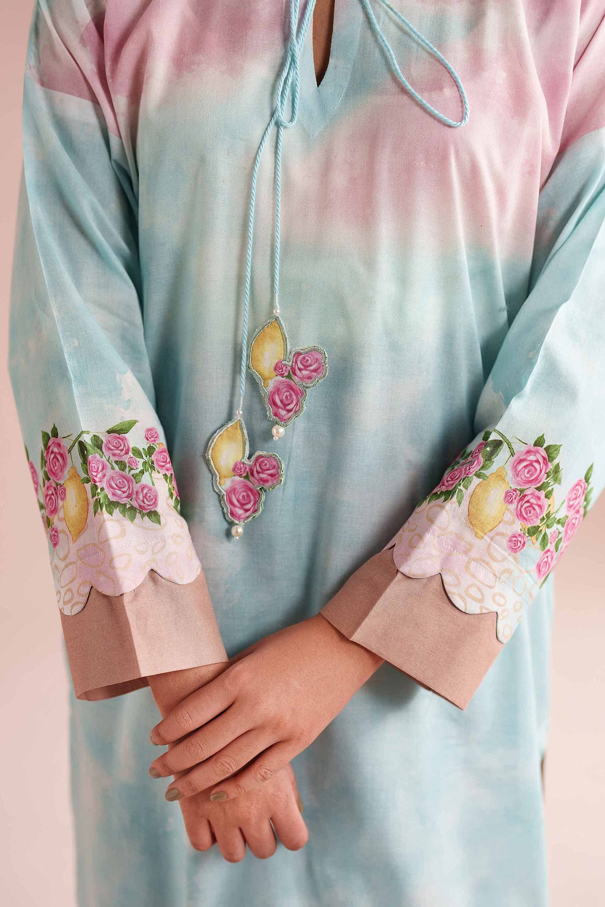 Printed Shirt - PE26-108 Blue Lawn 1PC Printed Nishat Australia