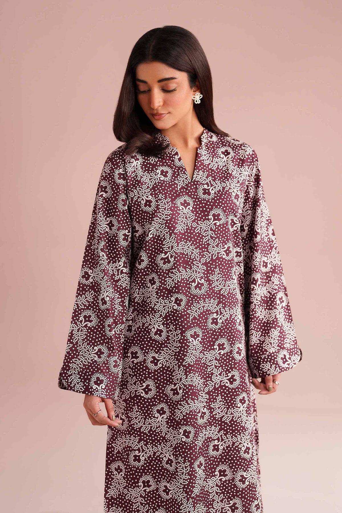 2 Piece - Printed Suit - PE26-180 Red Cambric 2PC Printed Nishat Australia