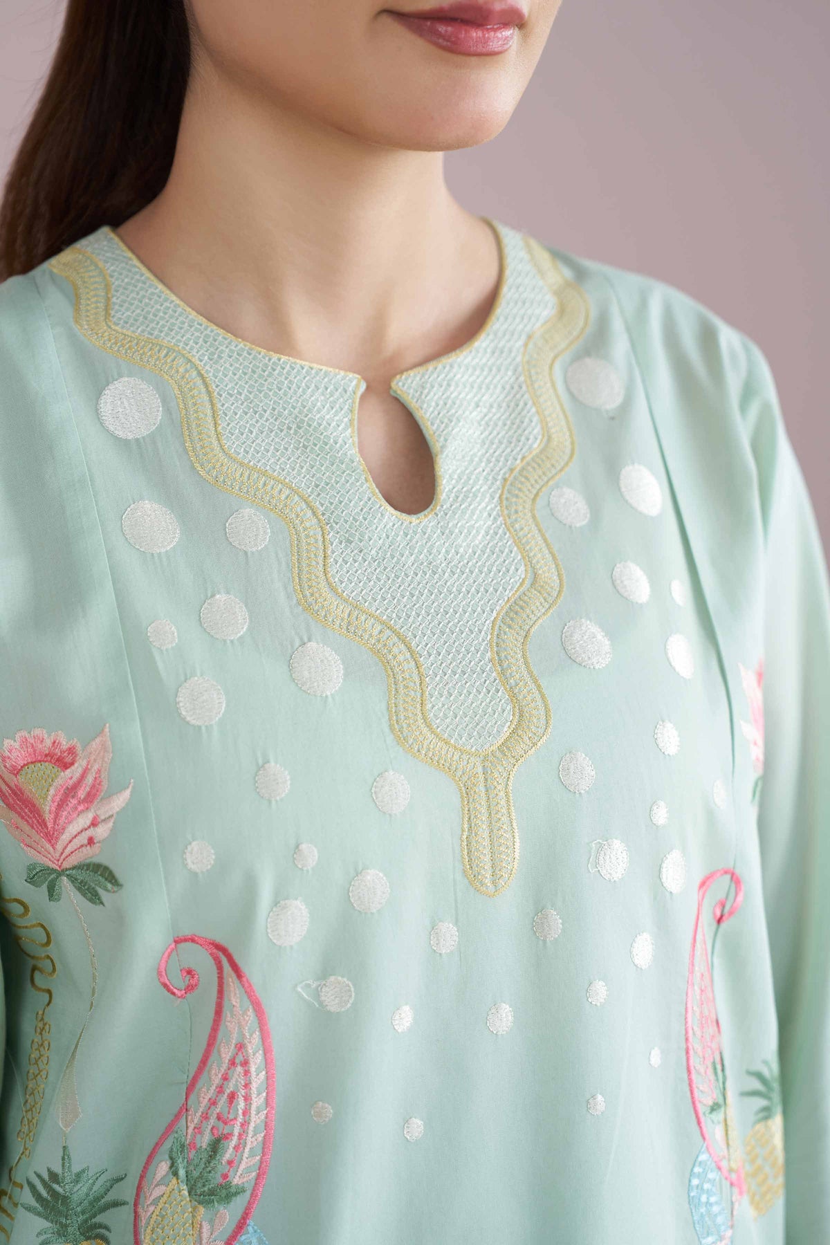 2 Piece - Embroidered Suit - PE26-235 Green Cambric 2PC Embroidered Nishat Australia