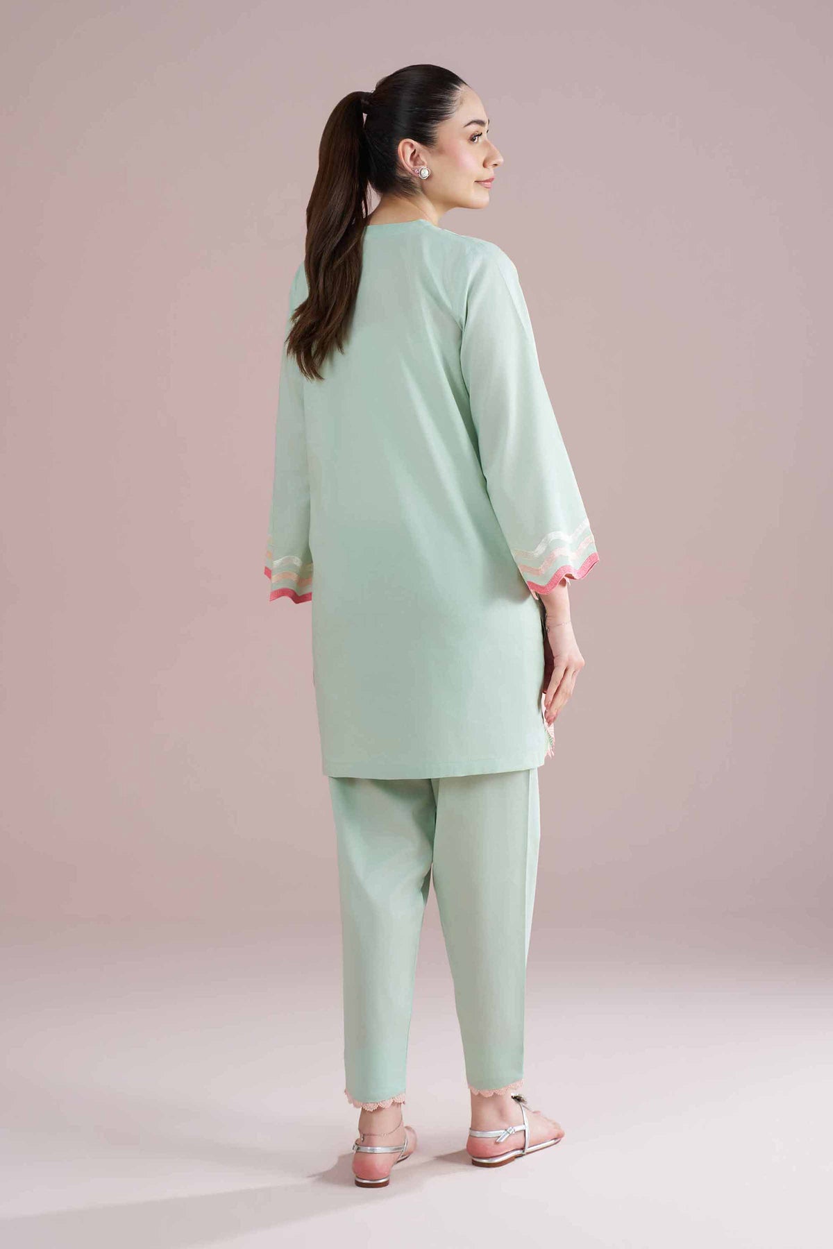 2 Piece - Embroidered Suit - PE26-235 Green Cambric 2PC Embroidered Nishat Australia