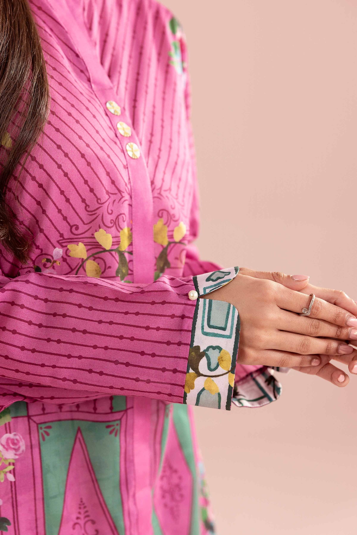 2 Piece - Printed Suit - PE26-266 Pink  Lawn 2PC Printed Nishat Australia