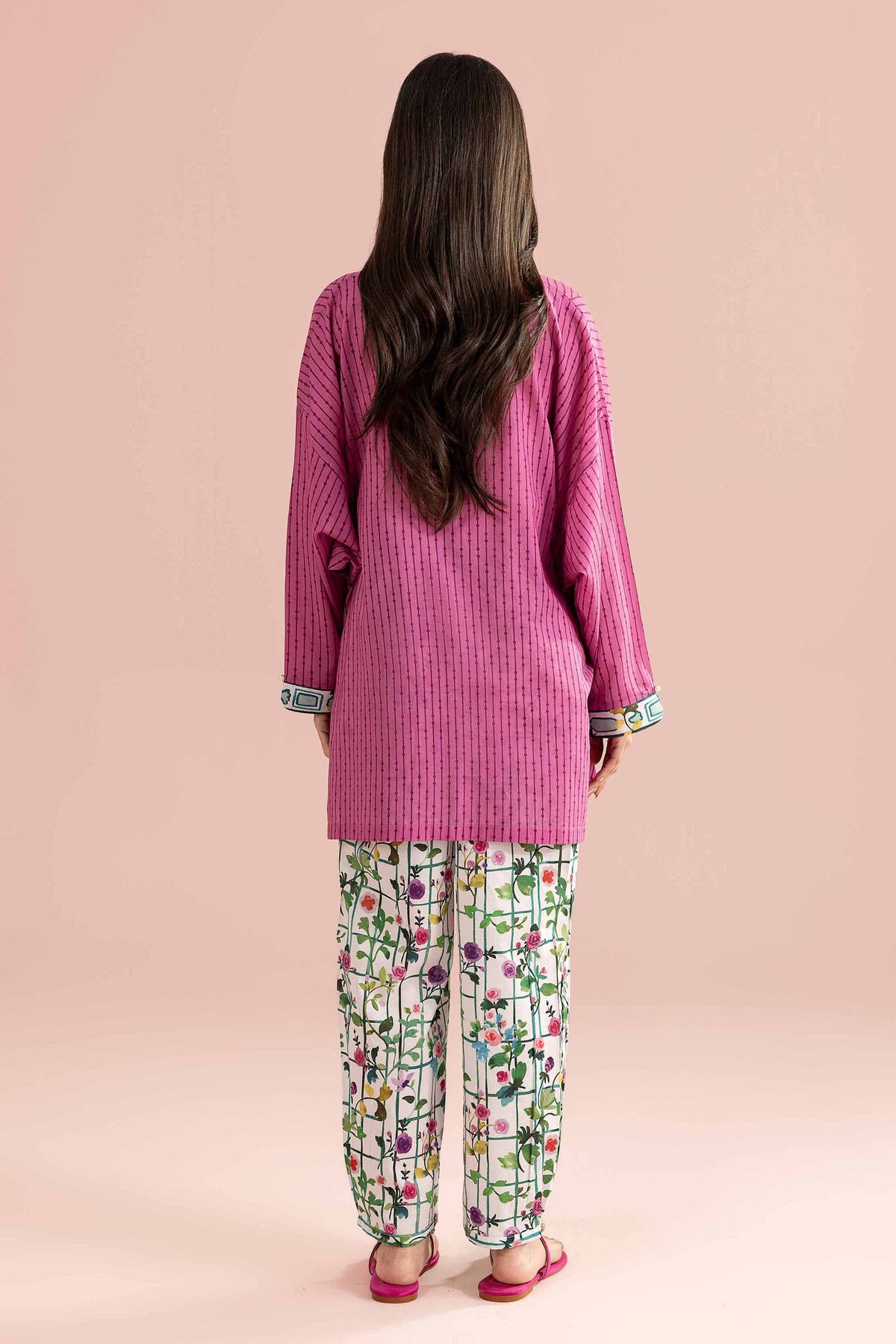 2 Piece - Printed Suit - PE26-266 Pink  Lawn 2PC Printed Nishat Australia