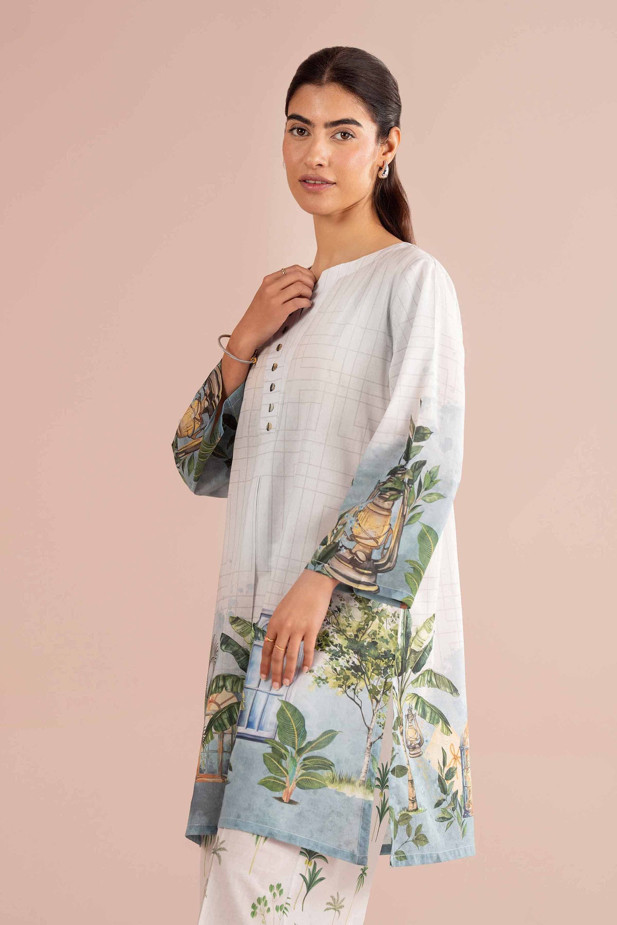 2 Piece - Printed Suit - PE26-272 Grey Lawn 2PC Printed Nishat Australia