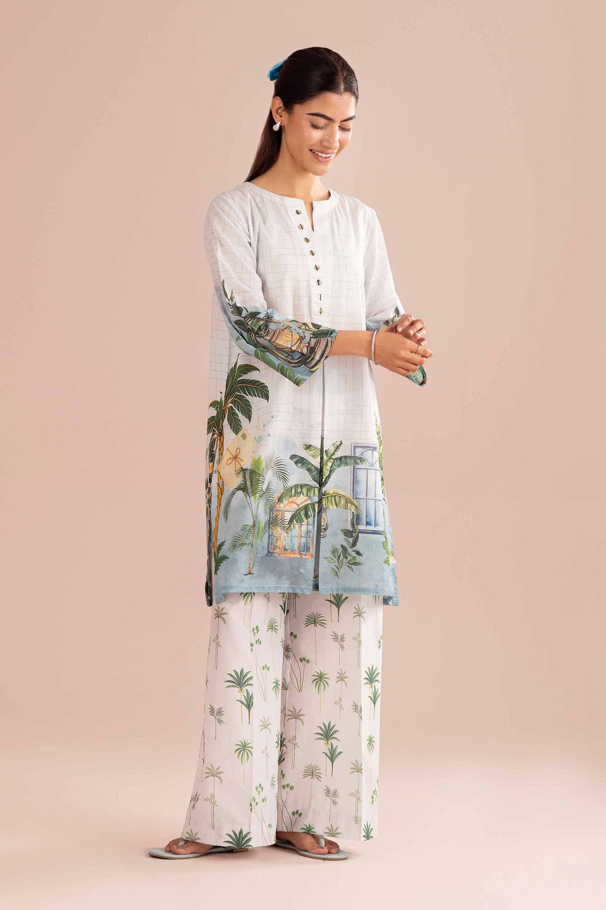 2 Piece - Printed Suit - PE26-272 Grey Lawn 2PC Printed Nishat Australia