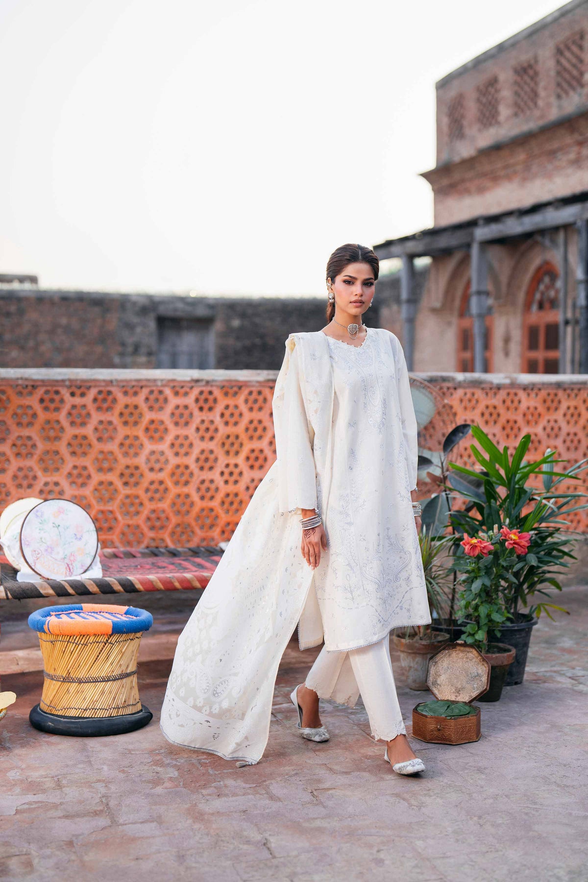 3 Piece - Embroidered Suit - PE26-313