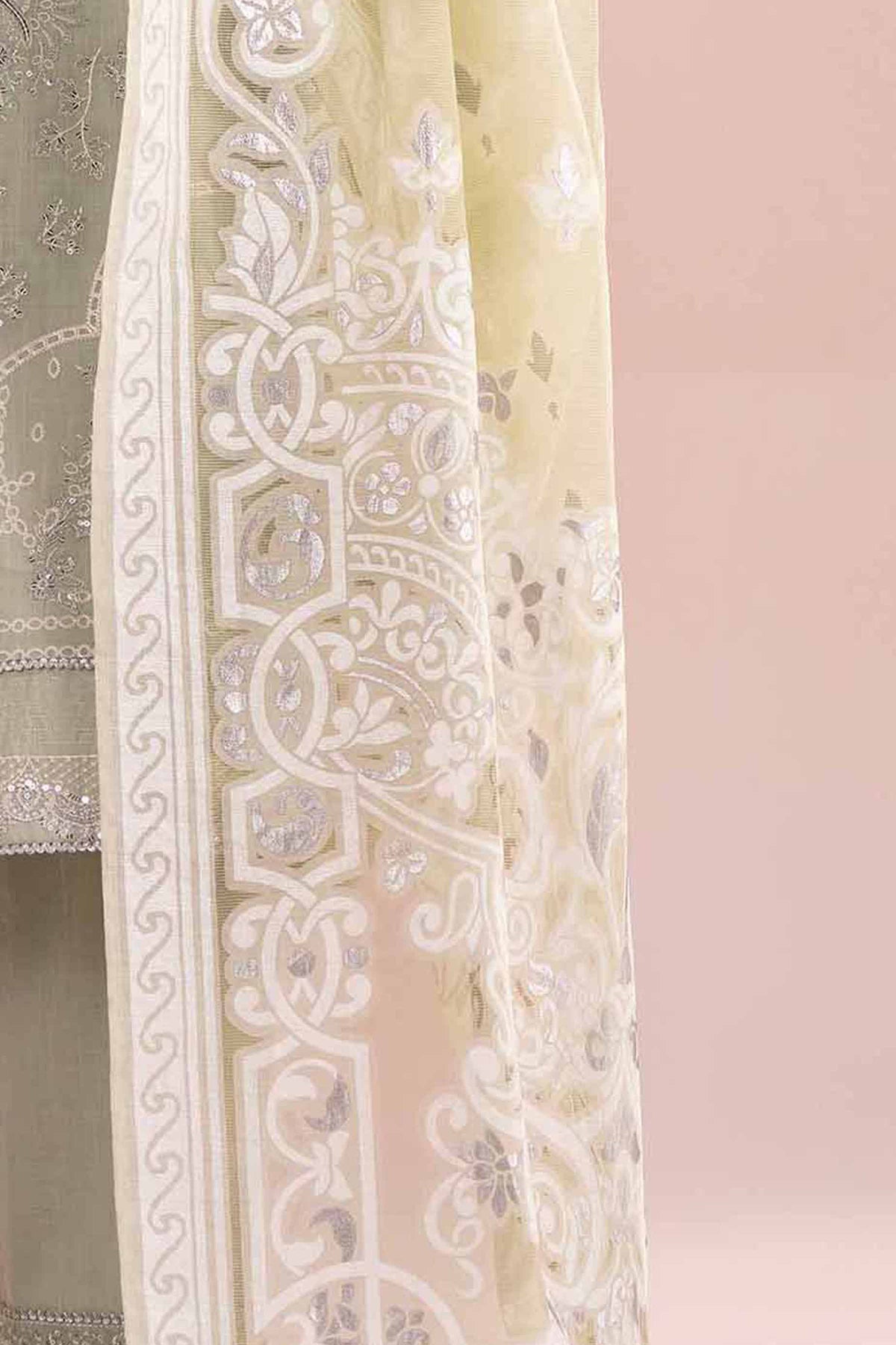 3 Piece - Embroidered Suit - PE26-316 Green Cross Hatch 3PC Embroidered Nishat Australia