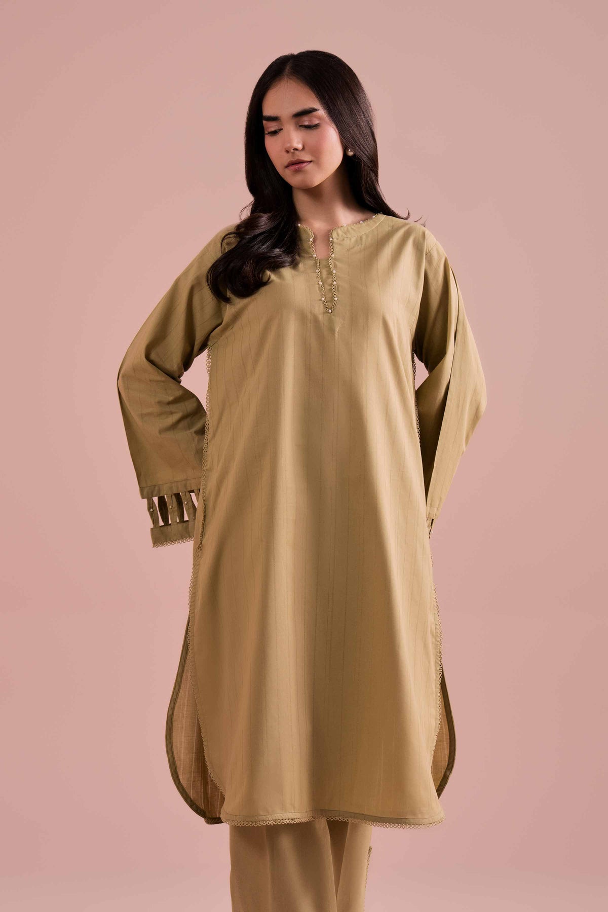 2 Piece - Solid Suit - PE26-37 Green Dobby 2PC Solids Nishat Australia