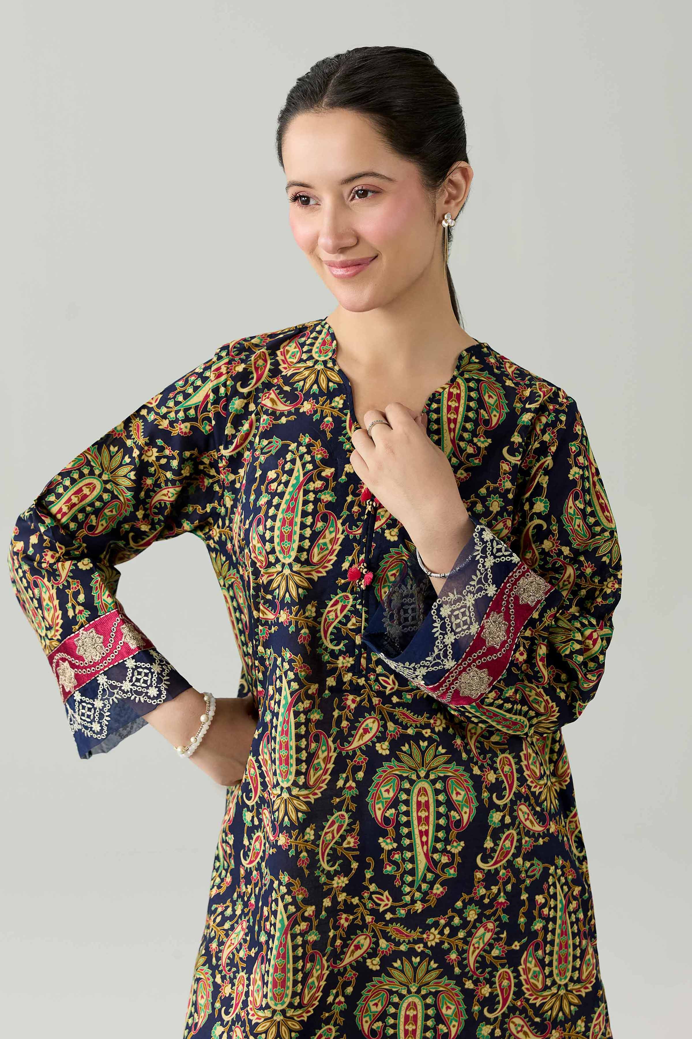 Printed Embroidered Shirt - PE26-373 Multi Lawn 1PC Embroidered Nishat Australia