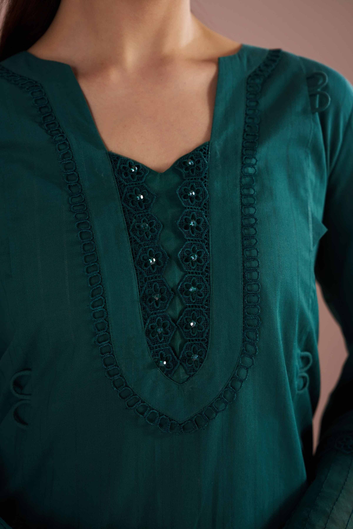 2 Piece - Solid Suit - PE26-38 Green Dobby 2PC Solids Nishat Australia