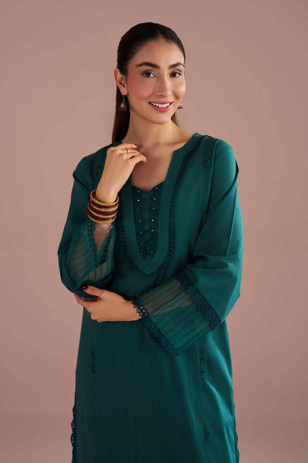 2 Piece - Solid Suit - PE26-38 Green Dobby 2PC Solids Nishat Australia