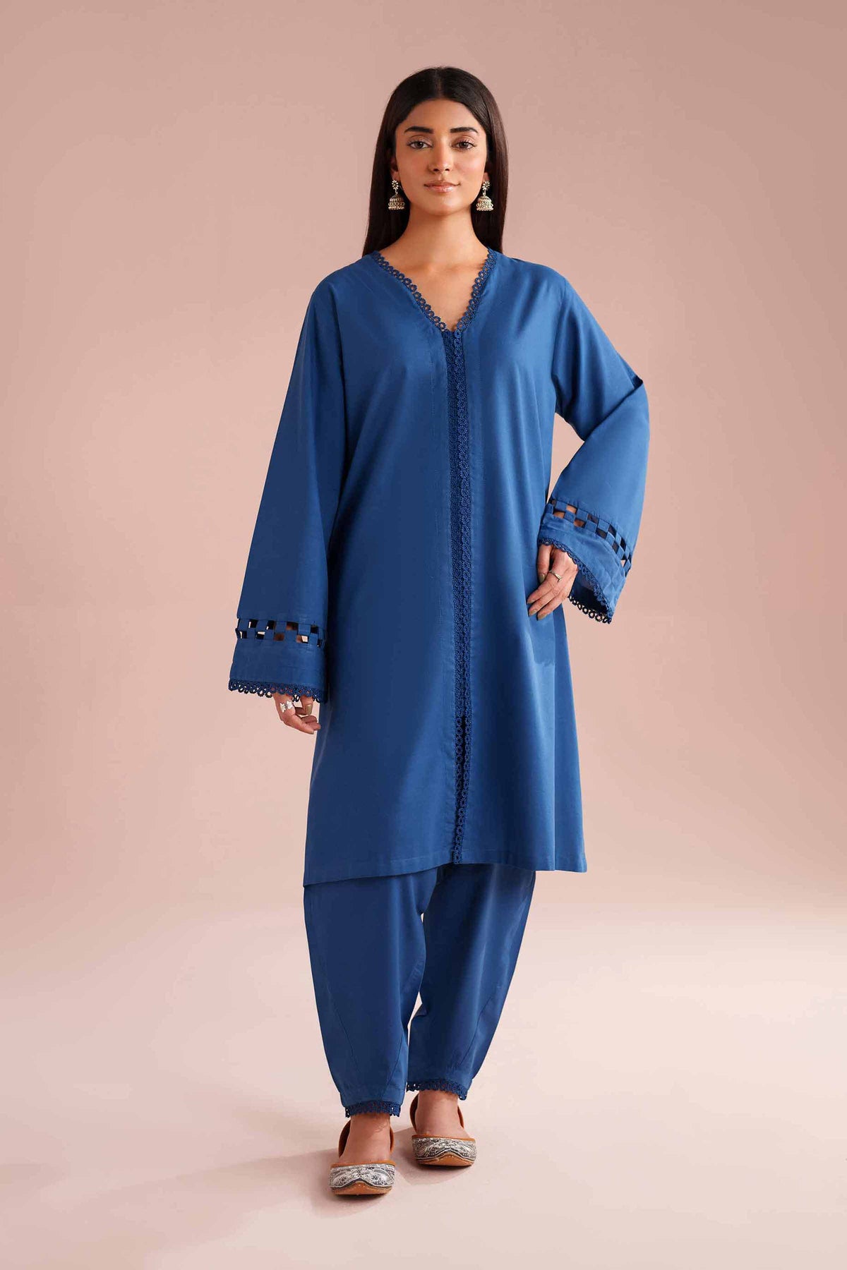 2 Piece - Solid Suit - PE26-41 Blue Cambric 2PC Solids Nishat Australia