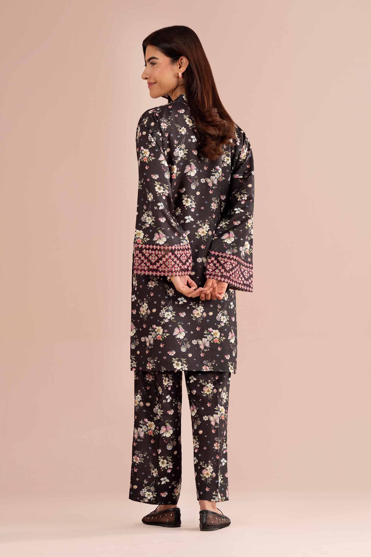2 Piece - Printed Embroidered Suit - PE26-414 Black Lawn 2PC Embroidered Nishat Australia