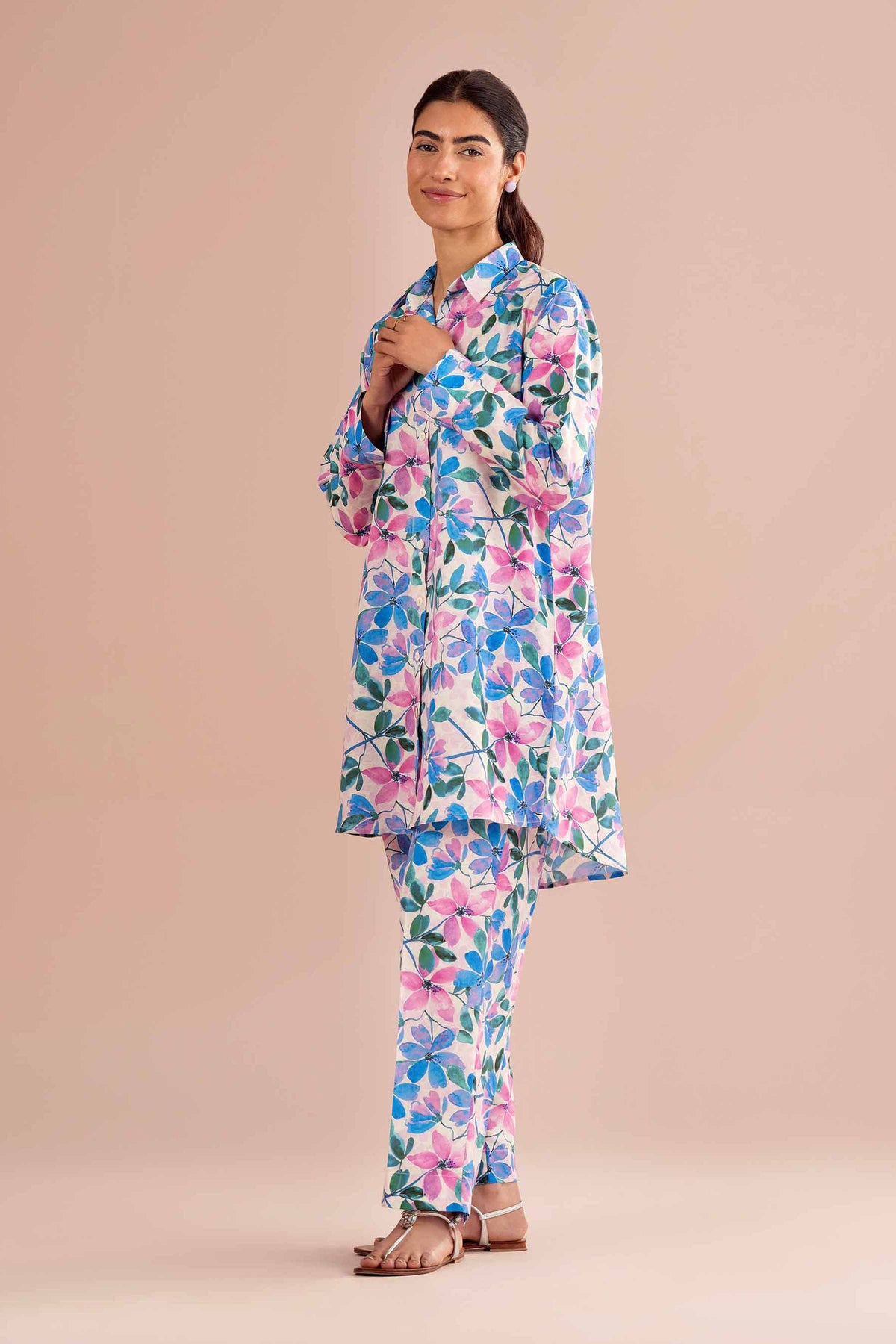 2 Piece - Printed Suit - PE26-418 Pink Lawn 2PC Printed Nishat Australia