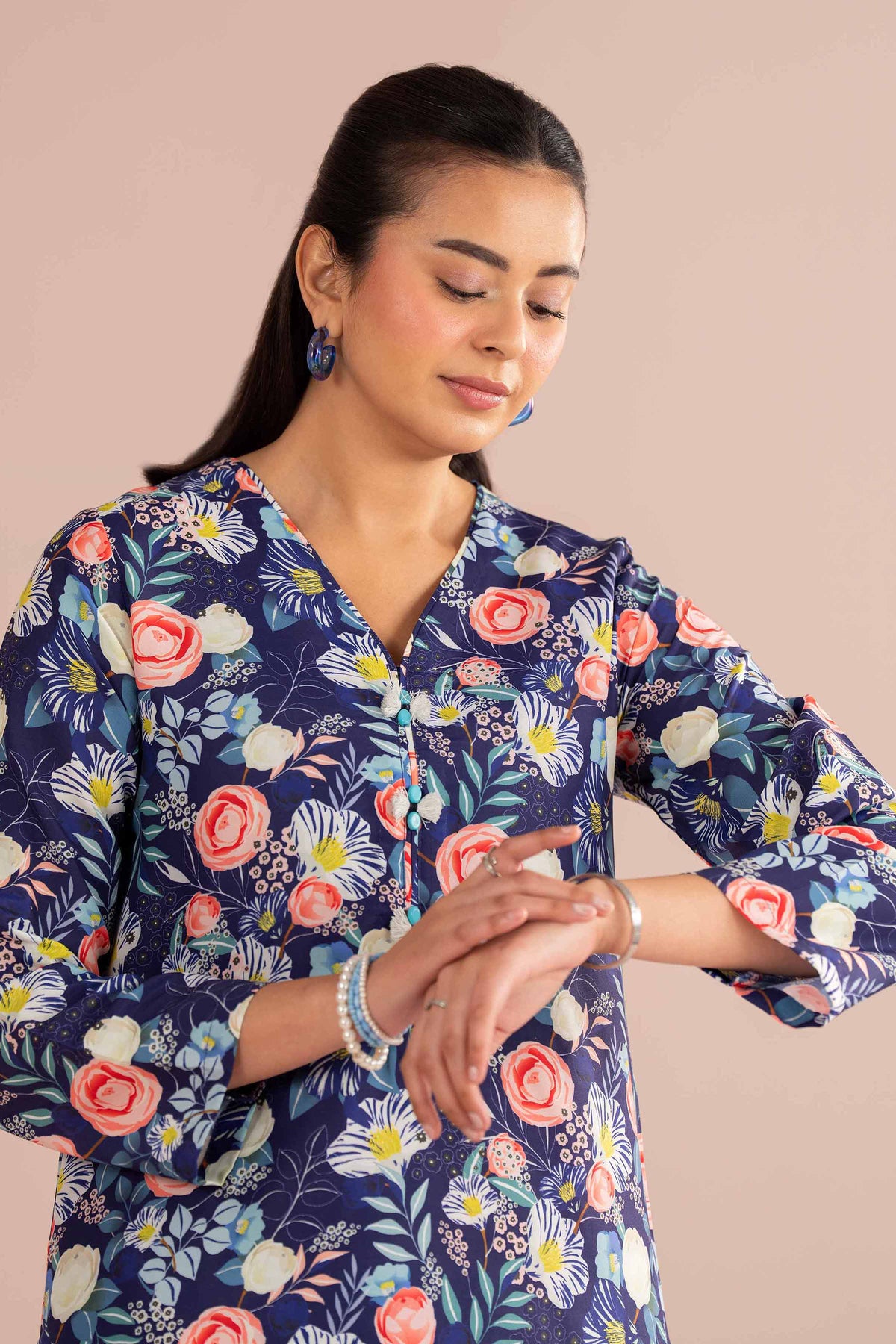 2 Piece - Printed Suit - PE26-424 Blue Lawn 2PC Printed Nishat Australia
