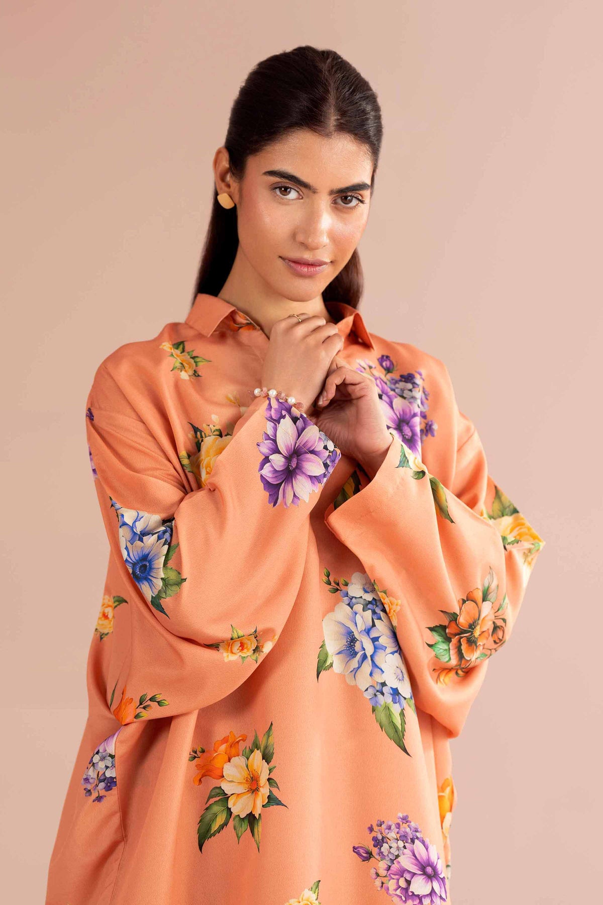 2 Piece - Printed Suit - PE26-429 Orange Lawn 2PC Printed Nishat Australia